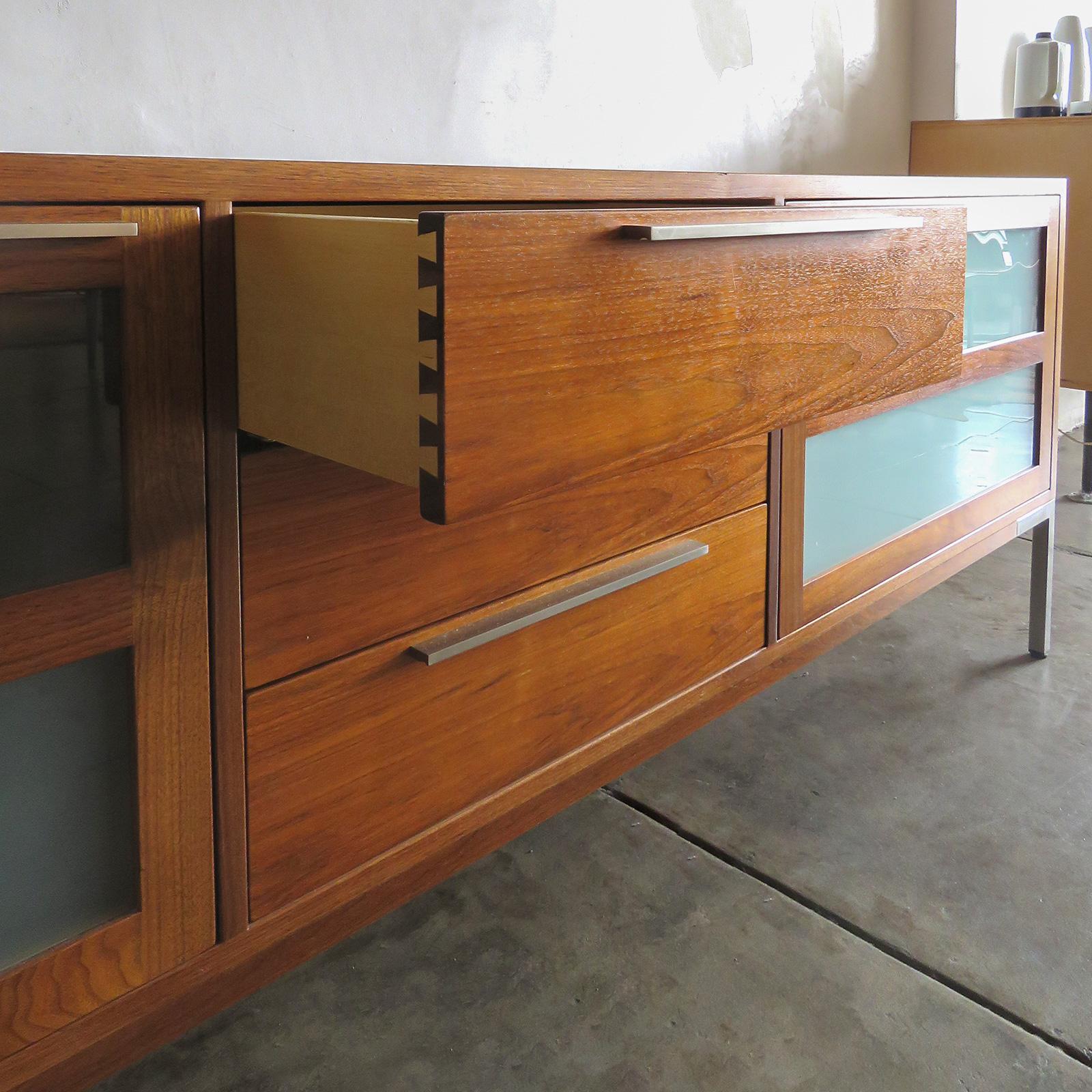 Frosted AK-1270 Nissen & Gehl Sideboard and Hanging Cabinet