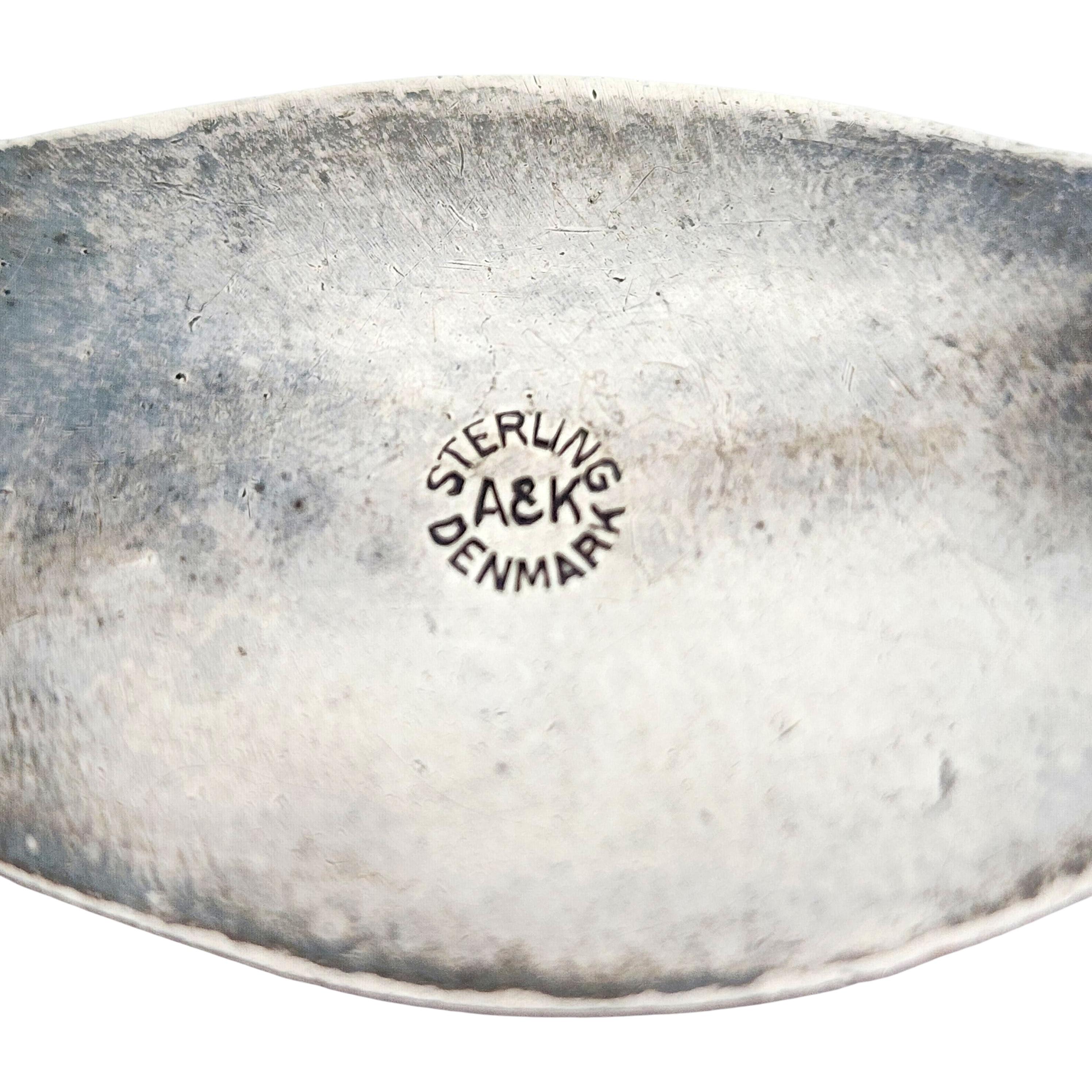 A&K Aarre & Krogh Denmark Sterling Silver Leaf Pin Brooch #12805 en vente 5