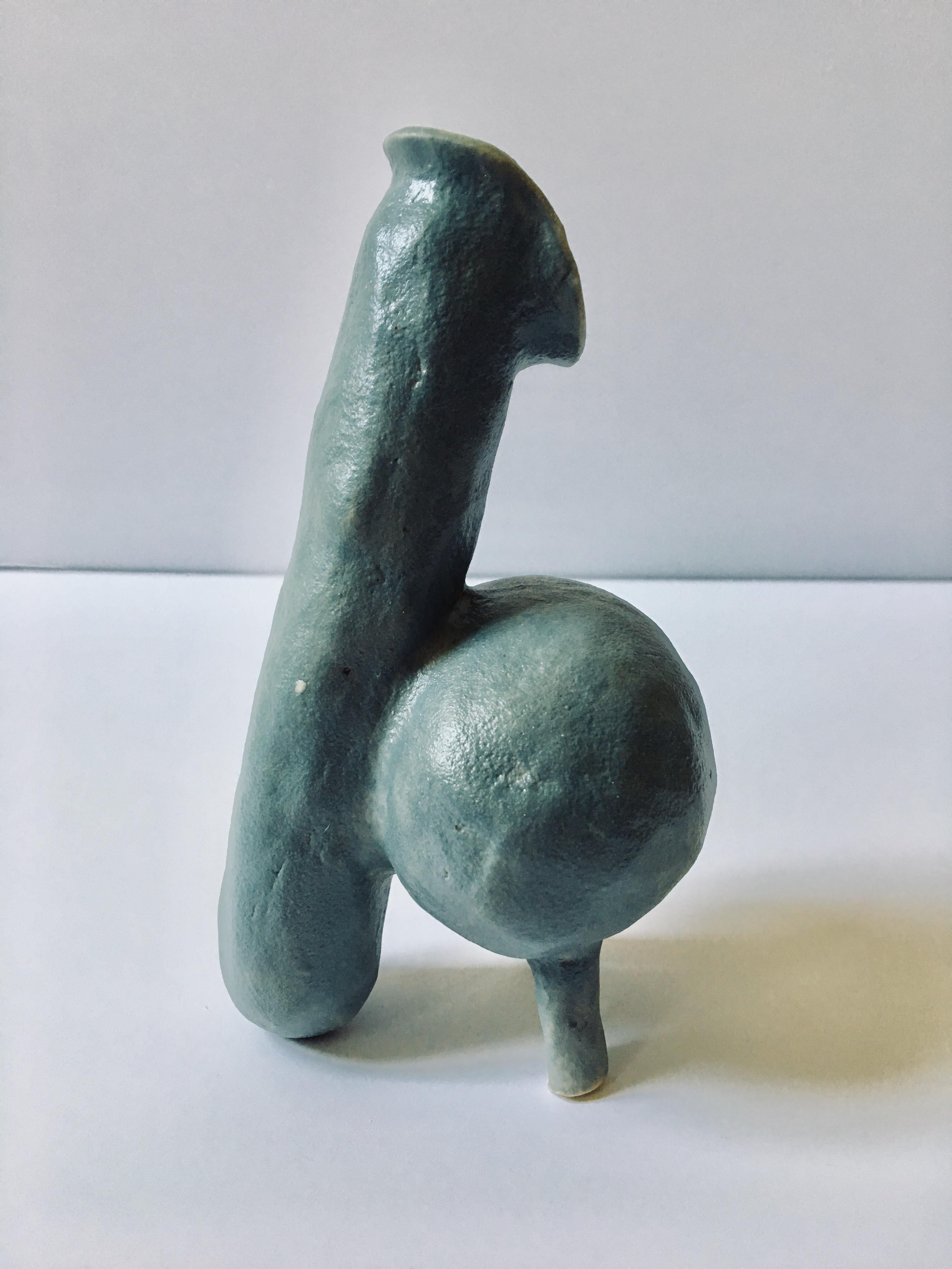 Ak Jansen Abstract Sculpture - Abstract  Ceramic Vessel Sculpture: 'Creature Small No 4'