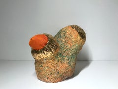 Ceramic and textile sculpture: 'No. 10'