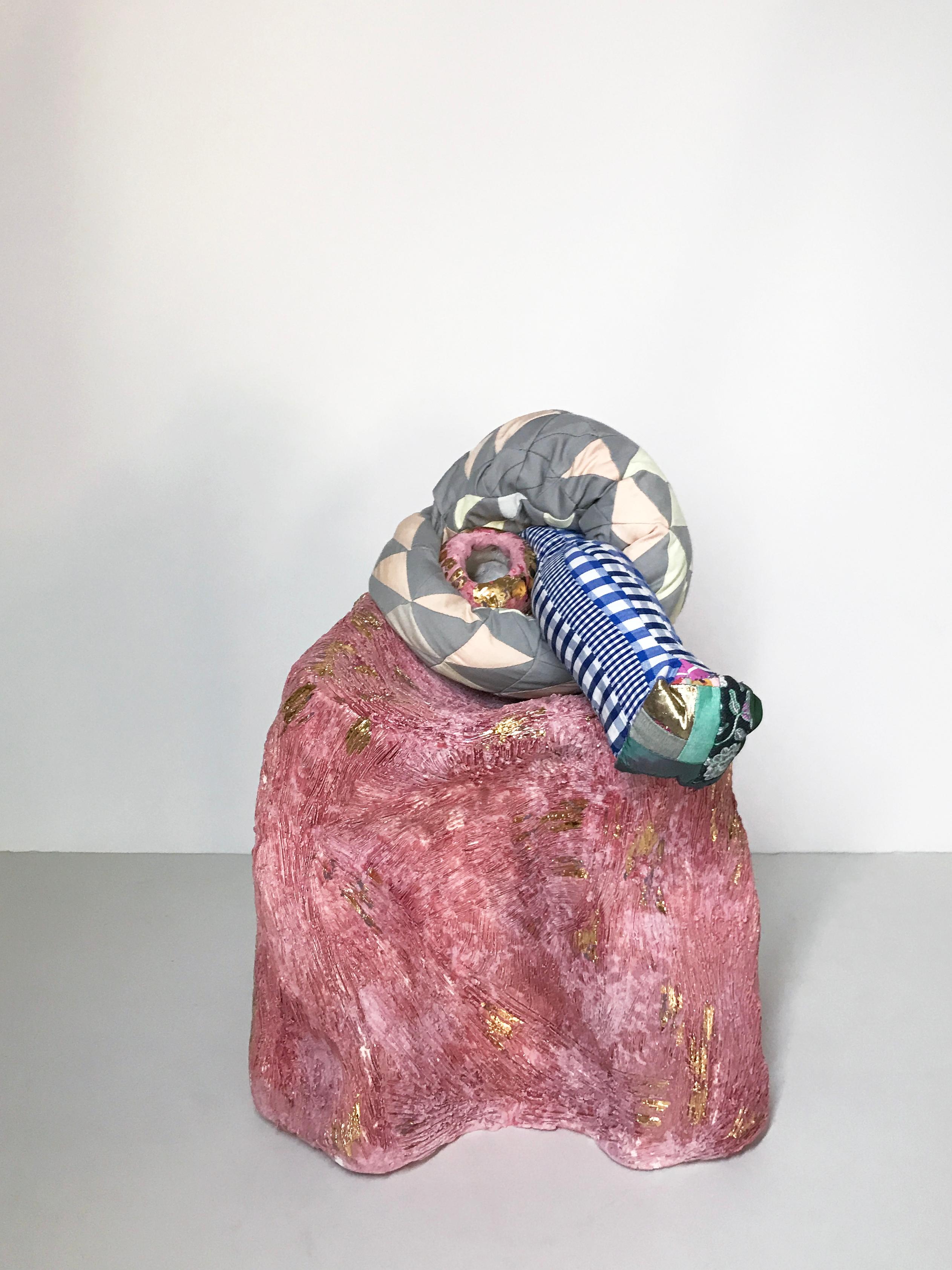 Ceramic and textile sculpture: 'No. 6' - Contemporary Sculpture by Ak Jansen