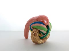 Kleine Skulptur aus Keramik und Textilien: 'No. 19'