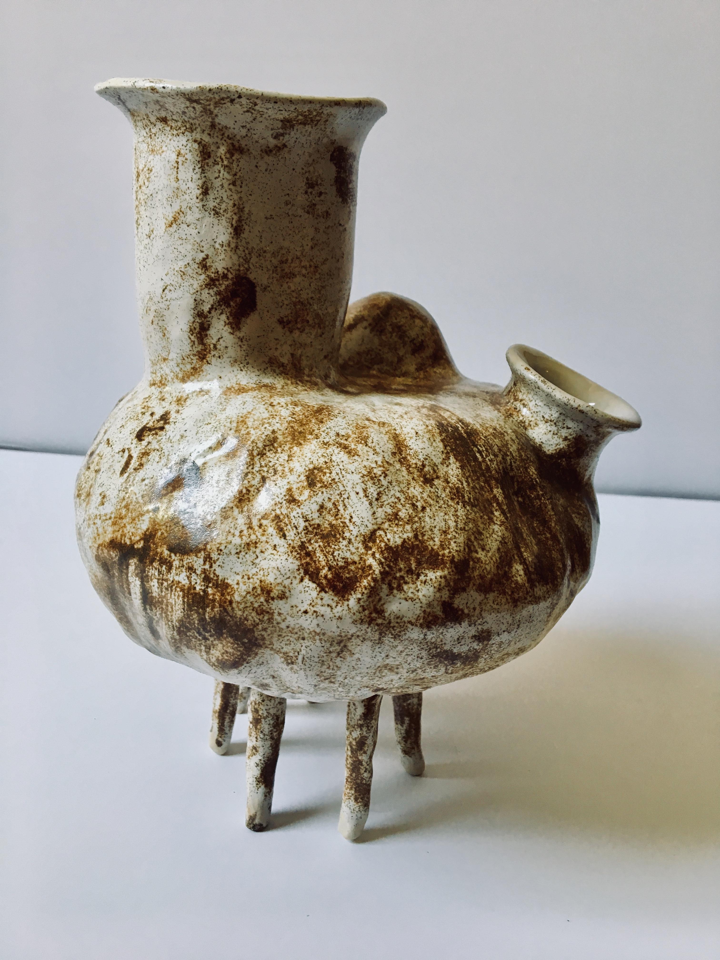 Abstract  Ceramic Vessel Sculpture: 'Creature Medium 5' 1