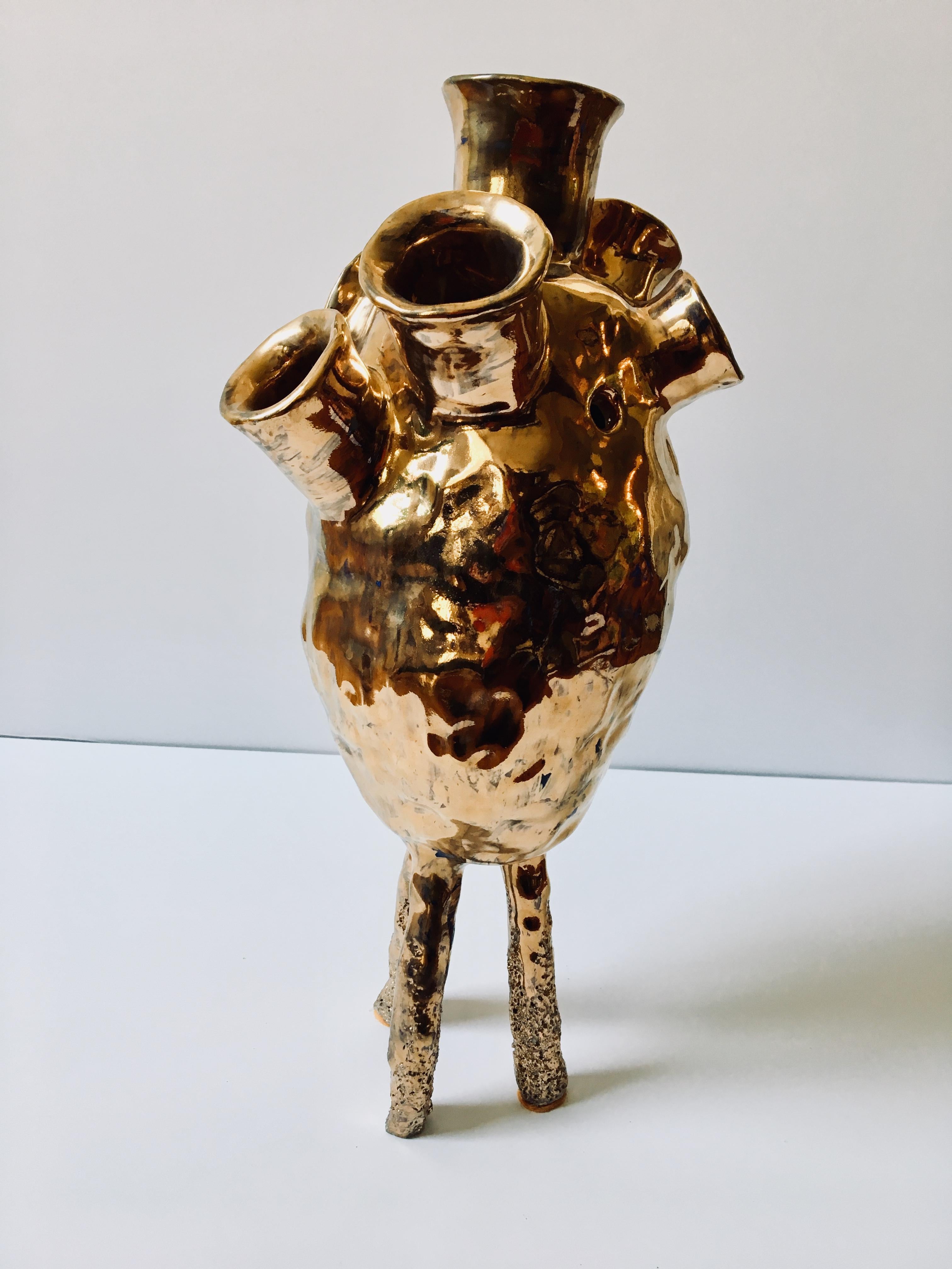 Abstract  Ceramic Vessel Sculpture: 'Creature Medium 9' 1