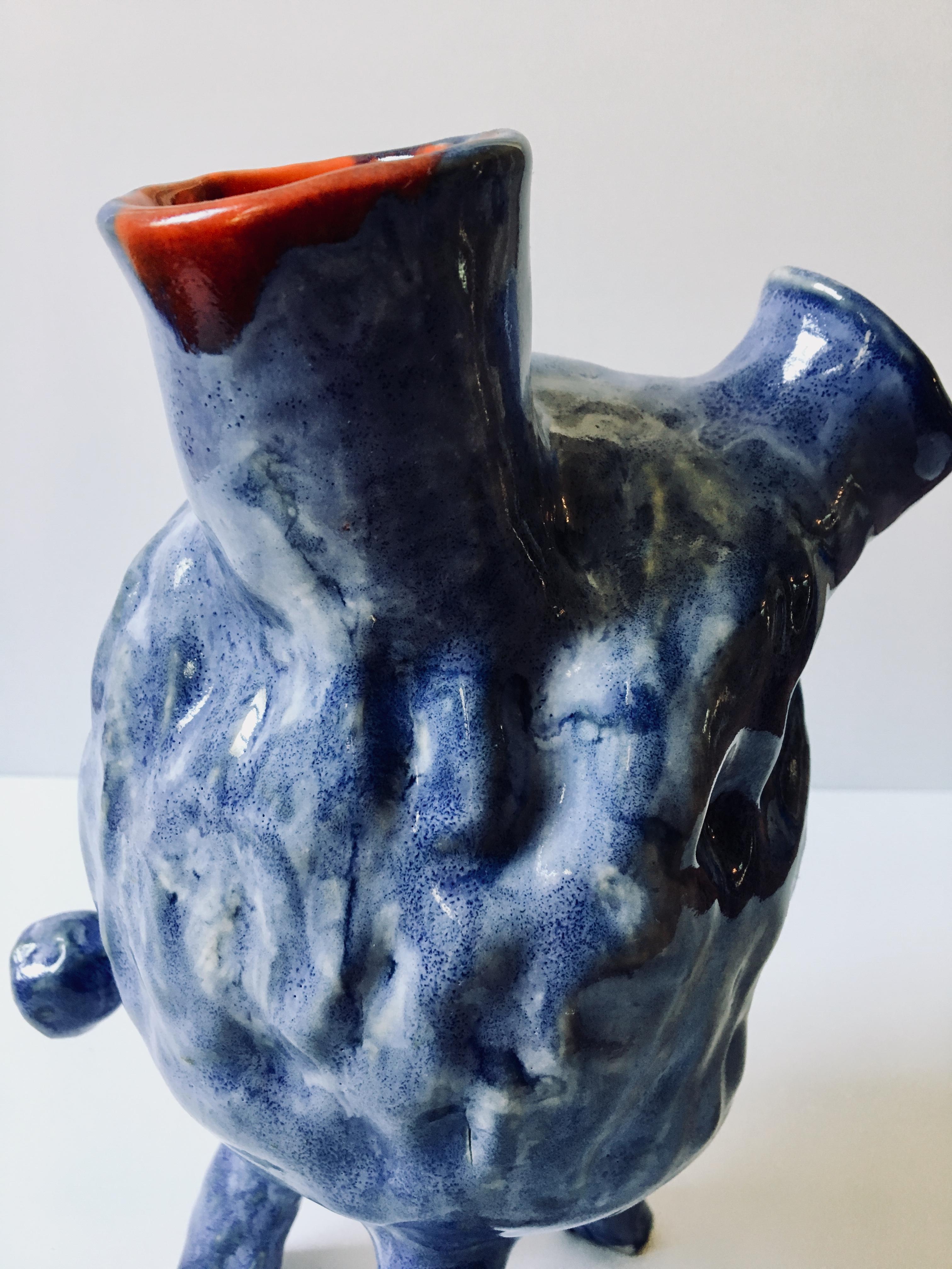 Sculpture ceramic vessel: Creature Medium No 4' 5