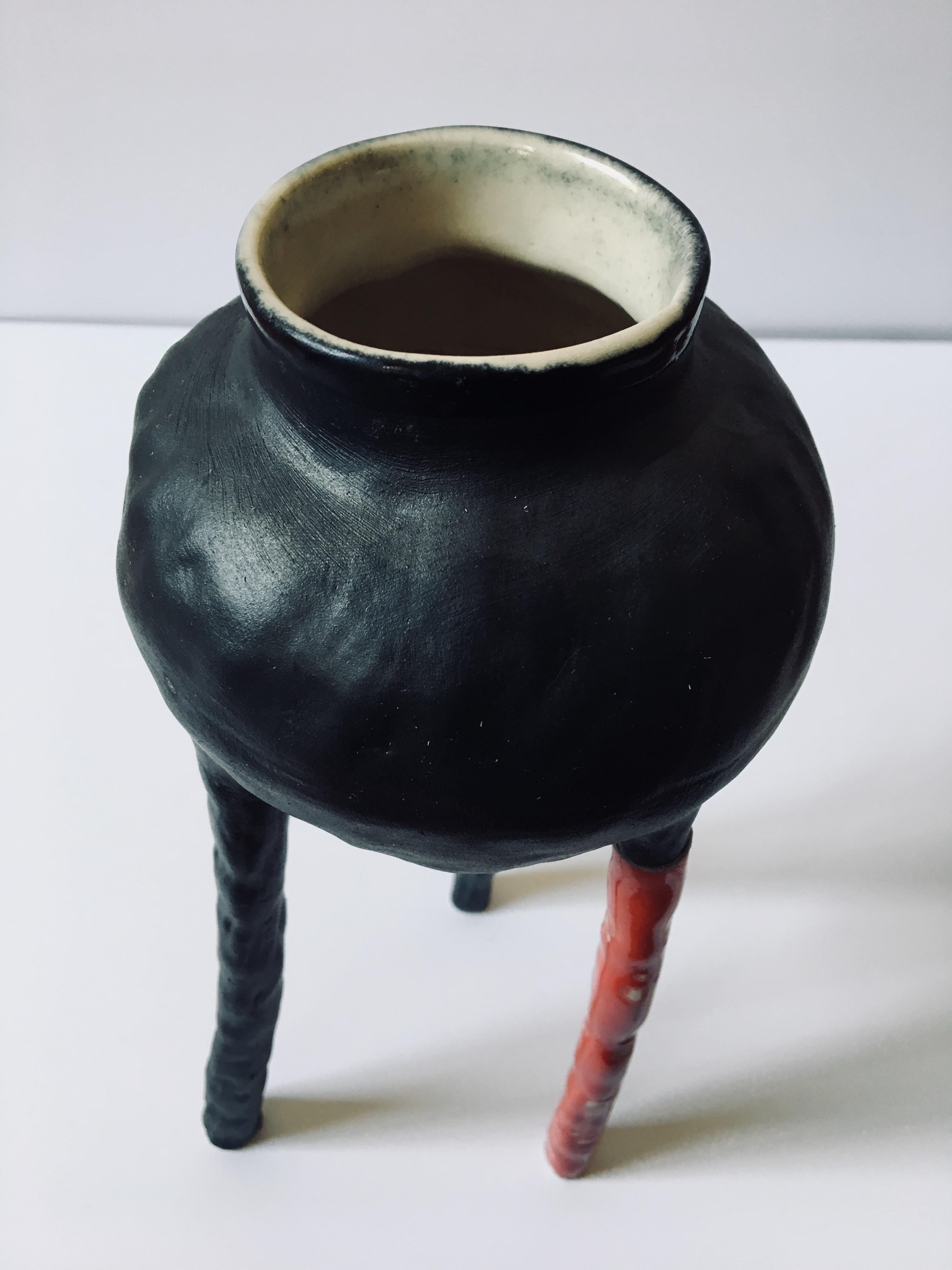 Sculpture ceramic vessel: 'Creature Medium No 8' 2