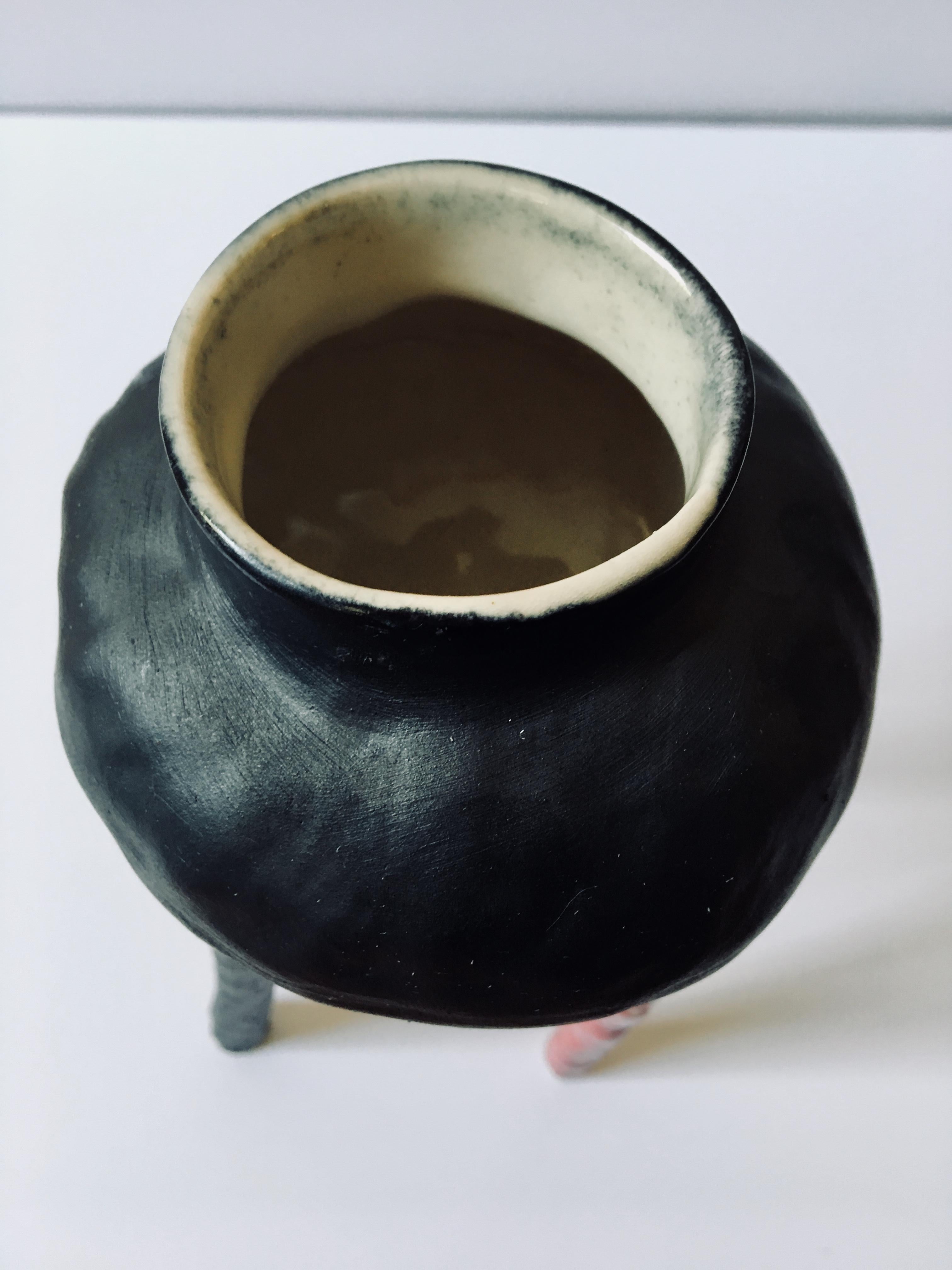 Sculpture ceramic vessel: 'Creature Medium No 8' 3