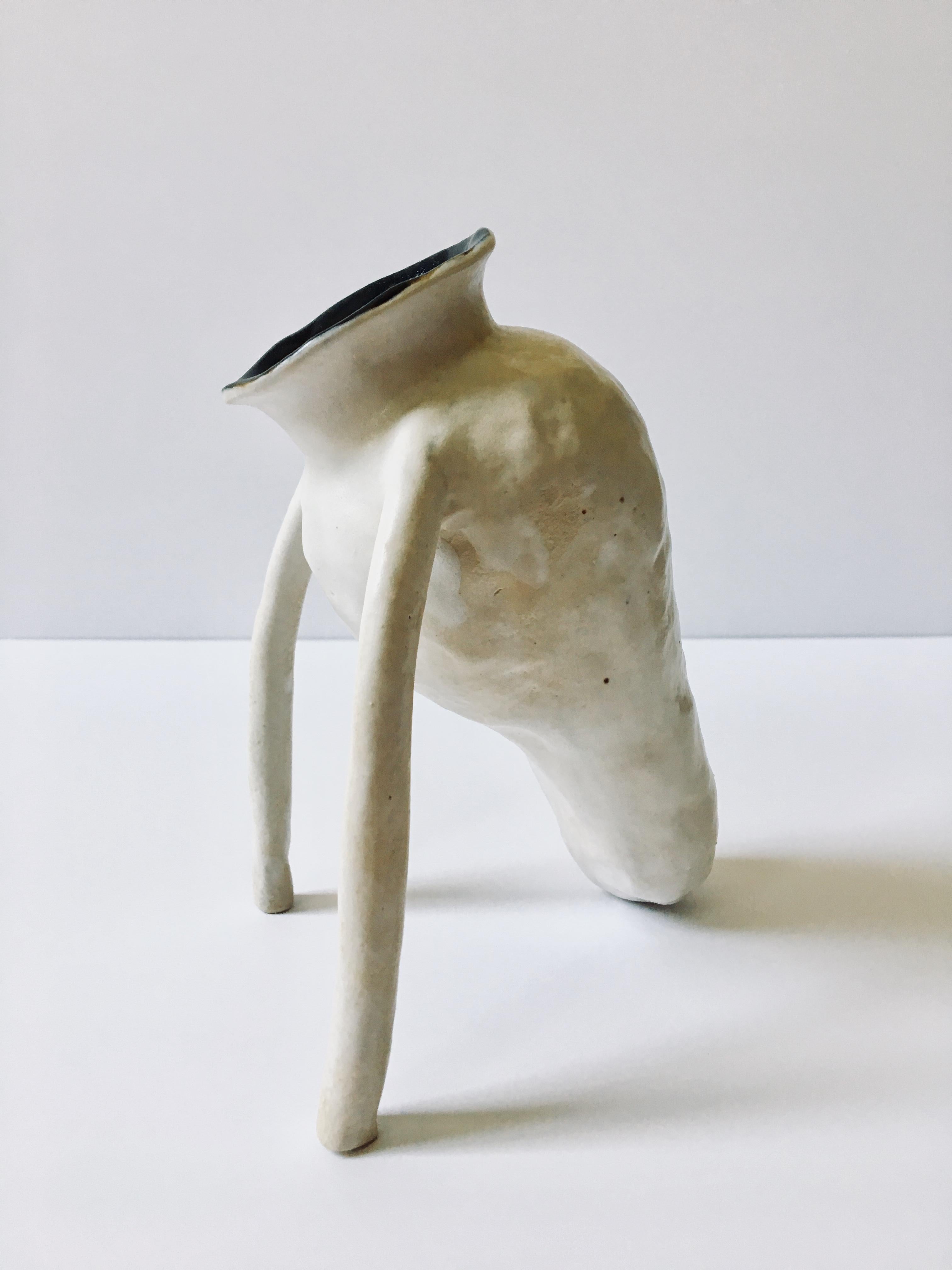 Sculpture; 'Creature Small 1' - Gray Abstract Sculpture by Ak Jansen