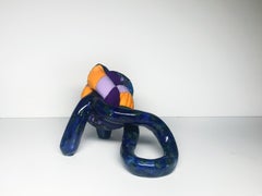 Small Ceramic & Fiber Sculpture: 'Bram'