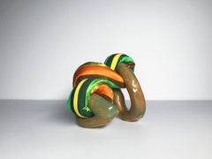 Small Ceramic & Fiber Sculpture: 'Ferry'
