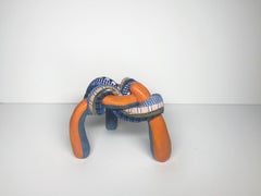 Small Ceramic & Fiber Sculpture: 'Louise'