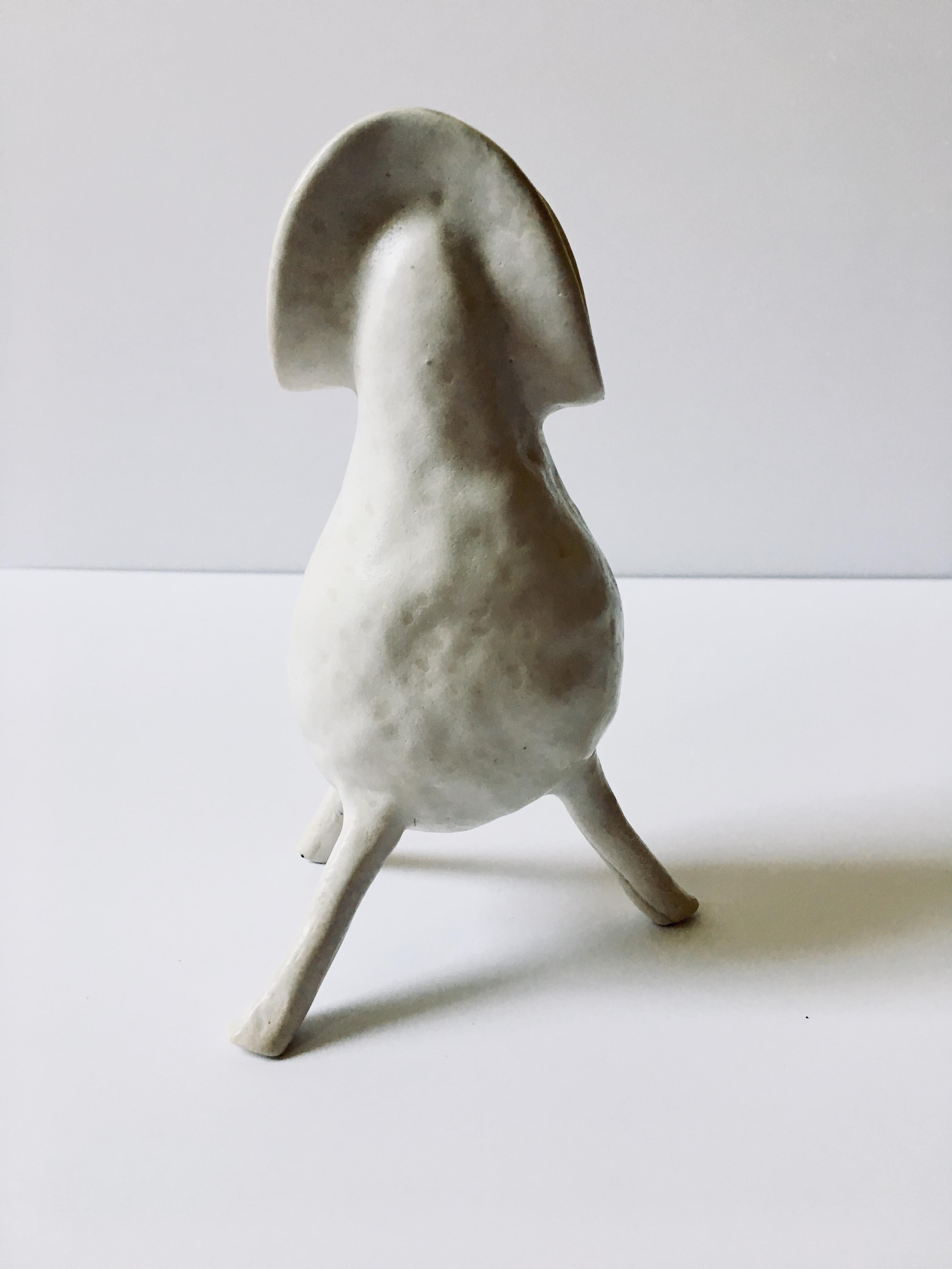 Small ceramic vessel: 'No. 9' - Gray Abstract Sculpture by Ak Jansen