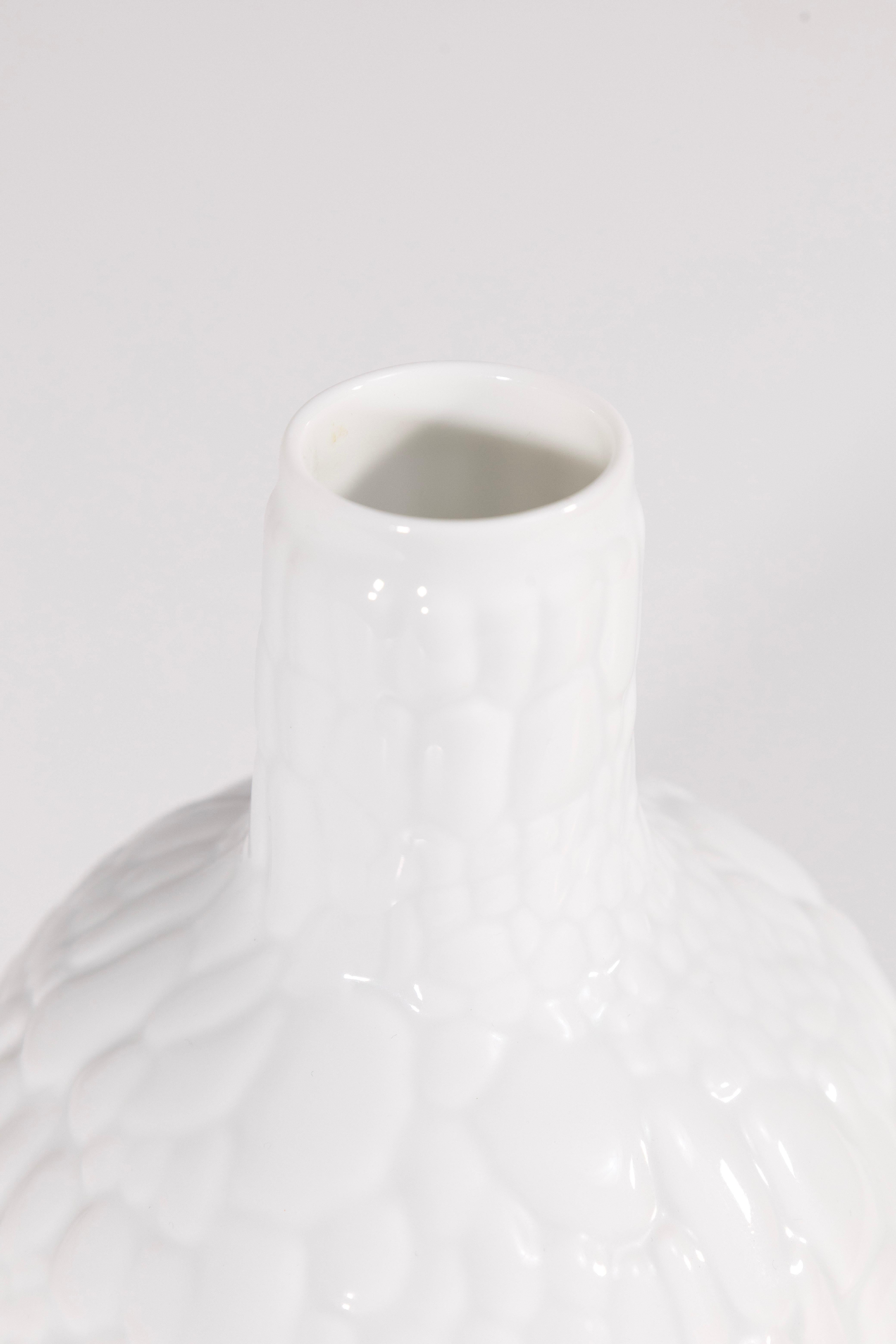 Modern Ak Kaiser Gernan Op Art Biscuit Porcelain Vase 1970s For Sale