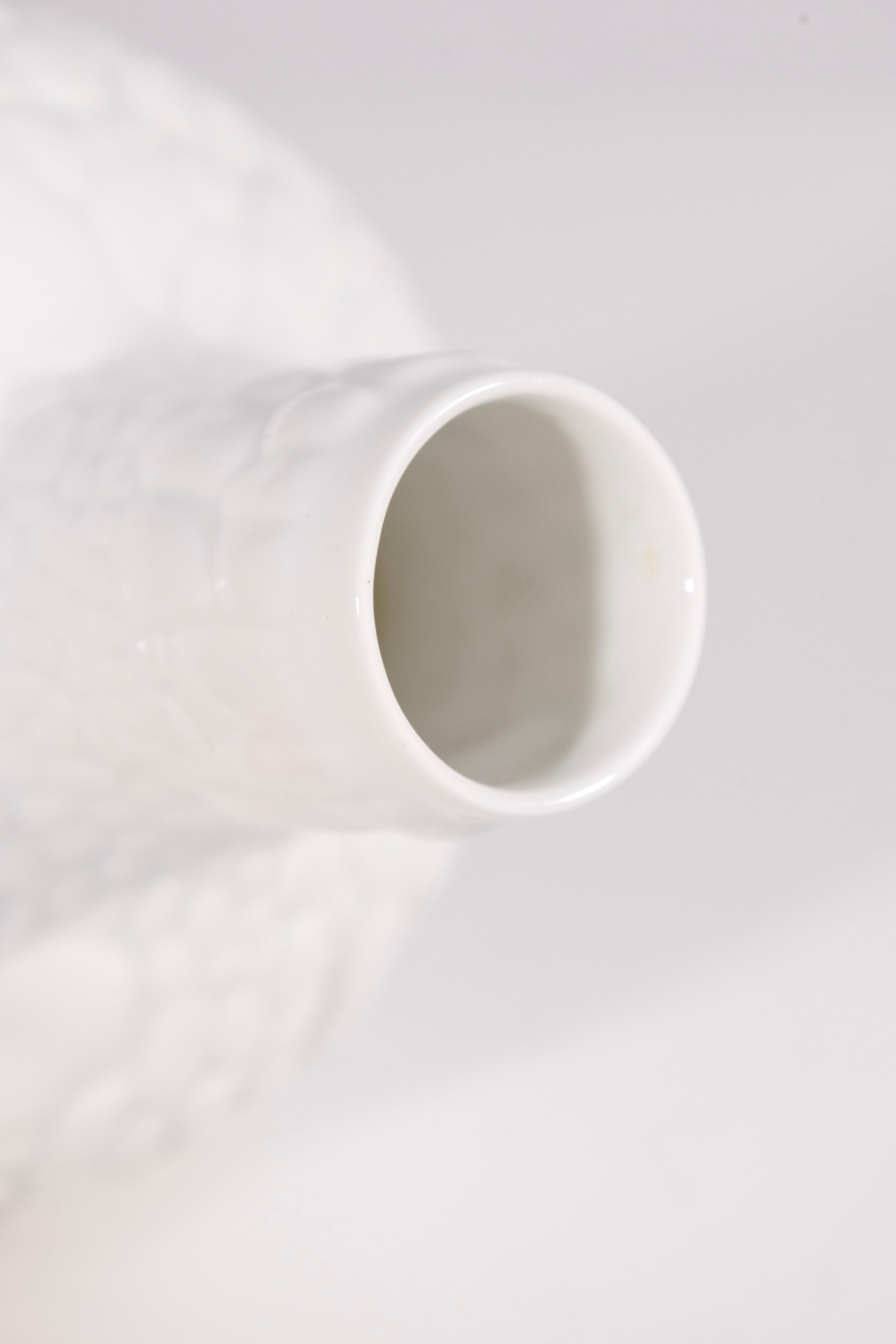 Late 20th Century Ak Kaiser Gernan Op Art Biscuit Porcelain Vase 1970s For Sale