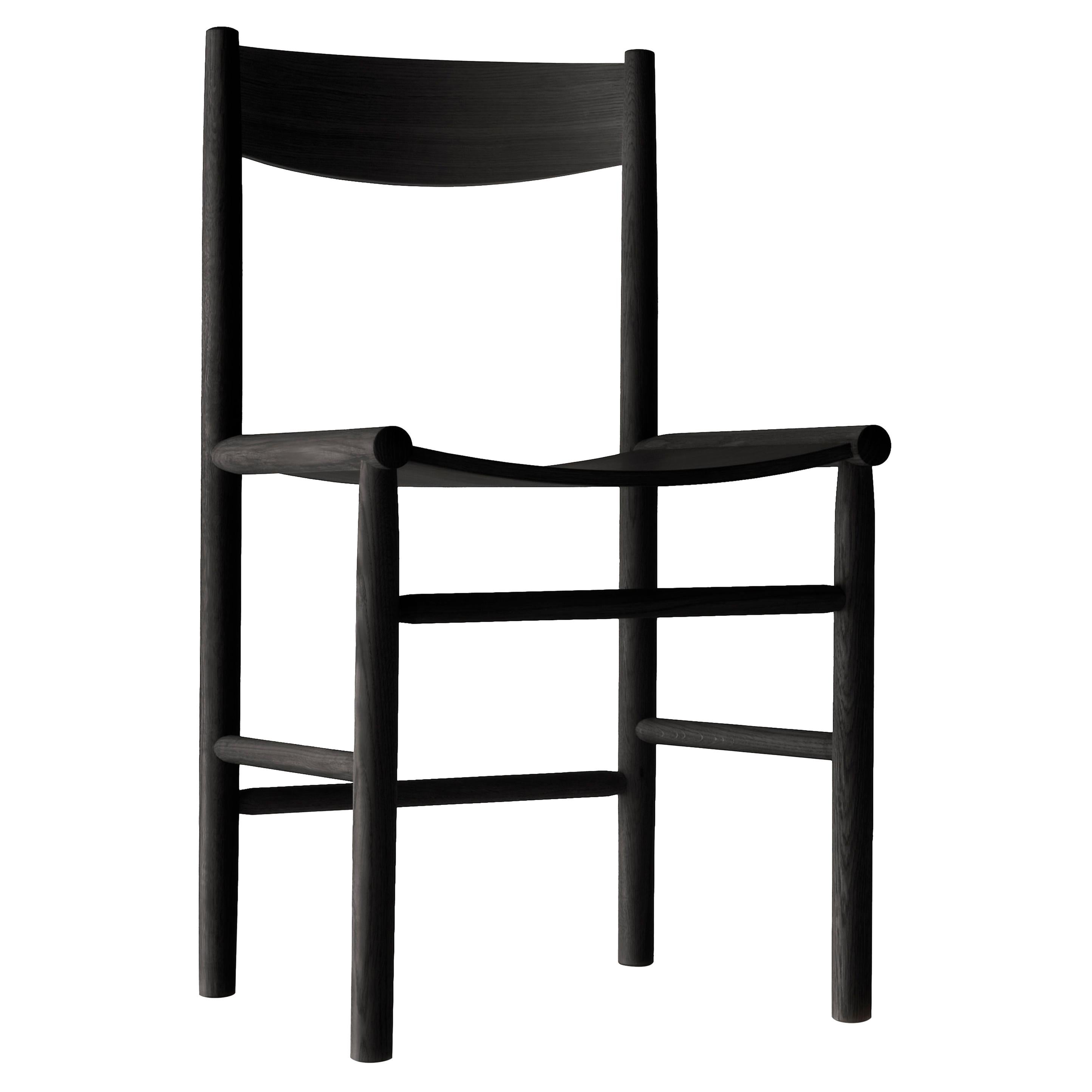 Akademia Chair in Oak Stained Black by Wesley Walters & Salla Luhtasela For Sale