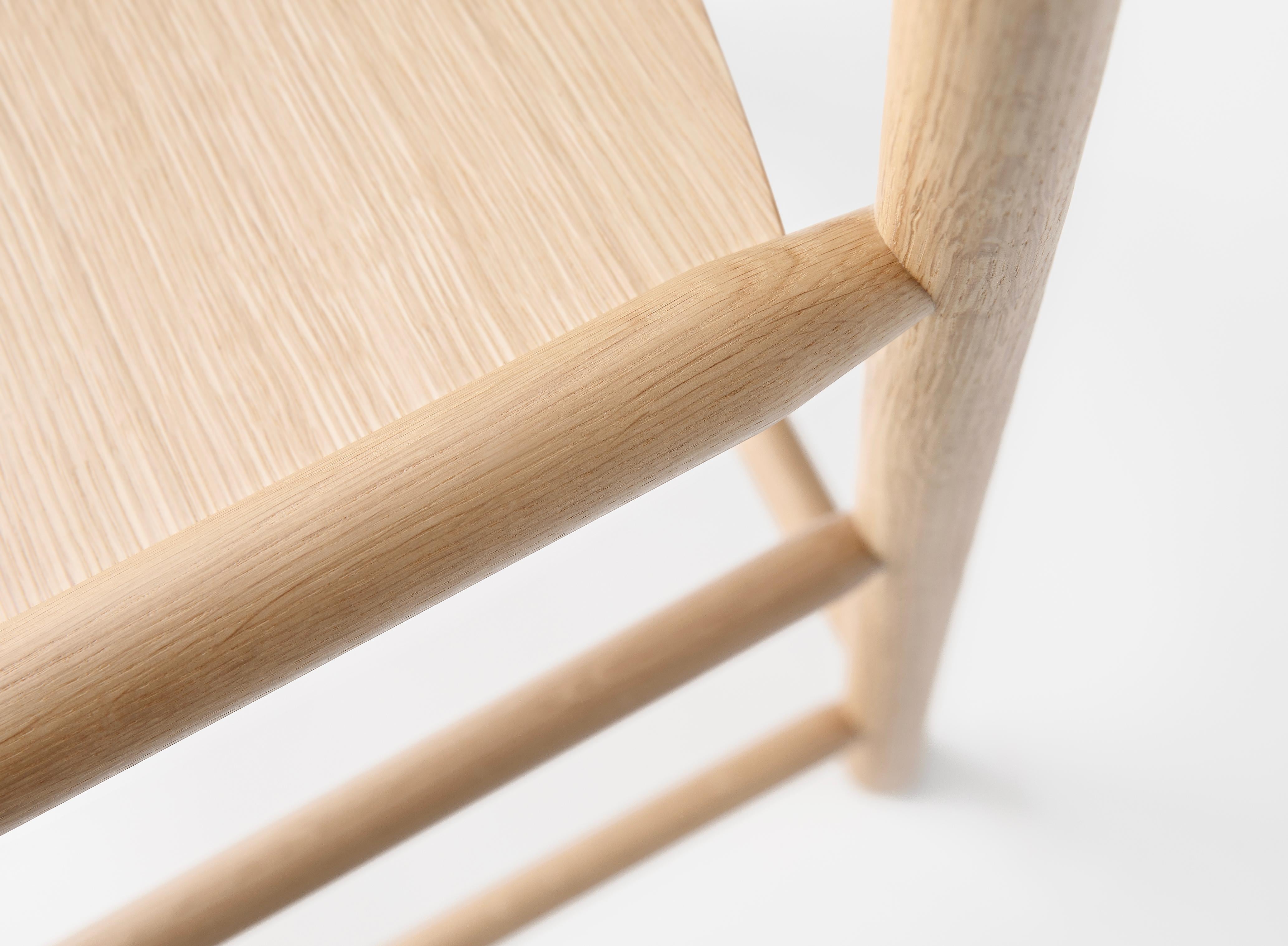 Scandinavian Modern Akademia High Chair in Oak or Ash by Wesley Walters & Salla Luhtasela For Sale