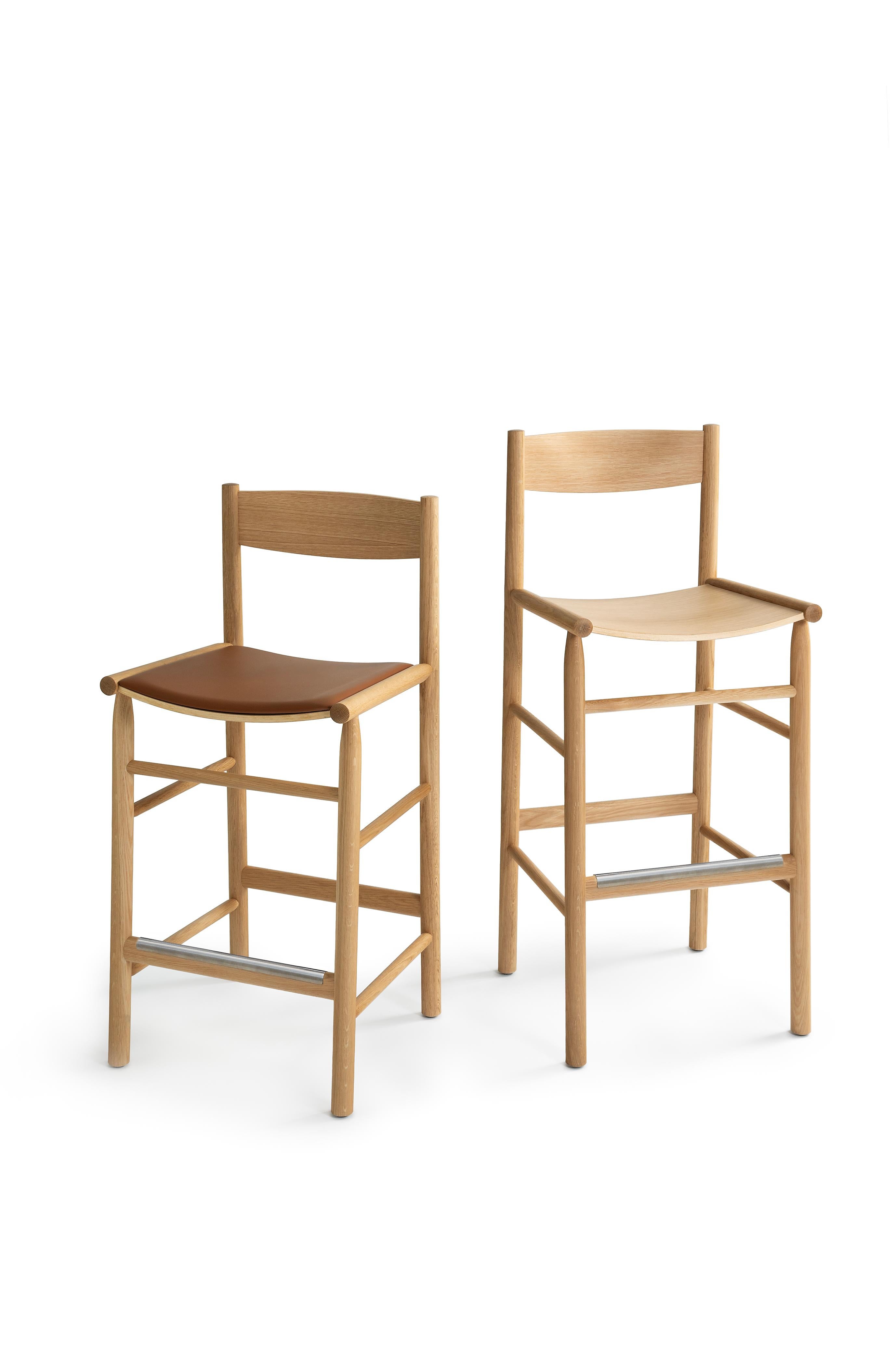 Finnish Akademia High Chair in Oak or Ash by Wesley Walters & Salla Luhtasela For Sale