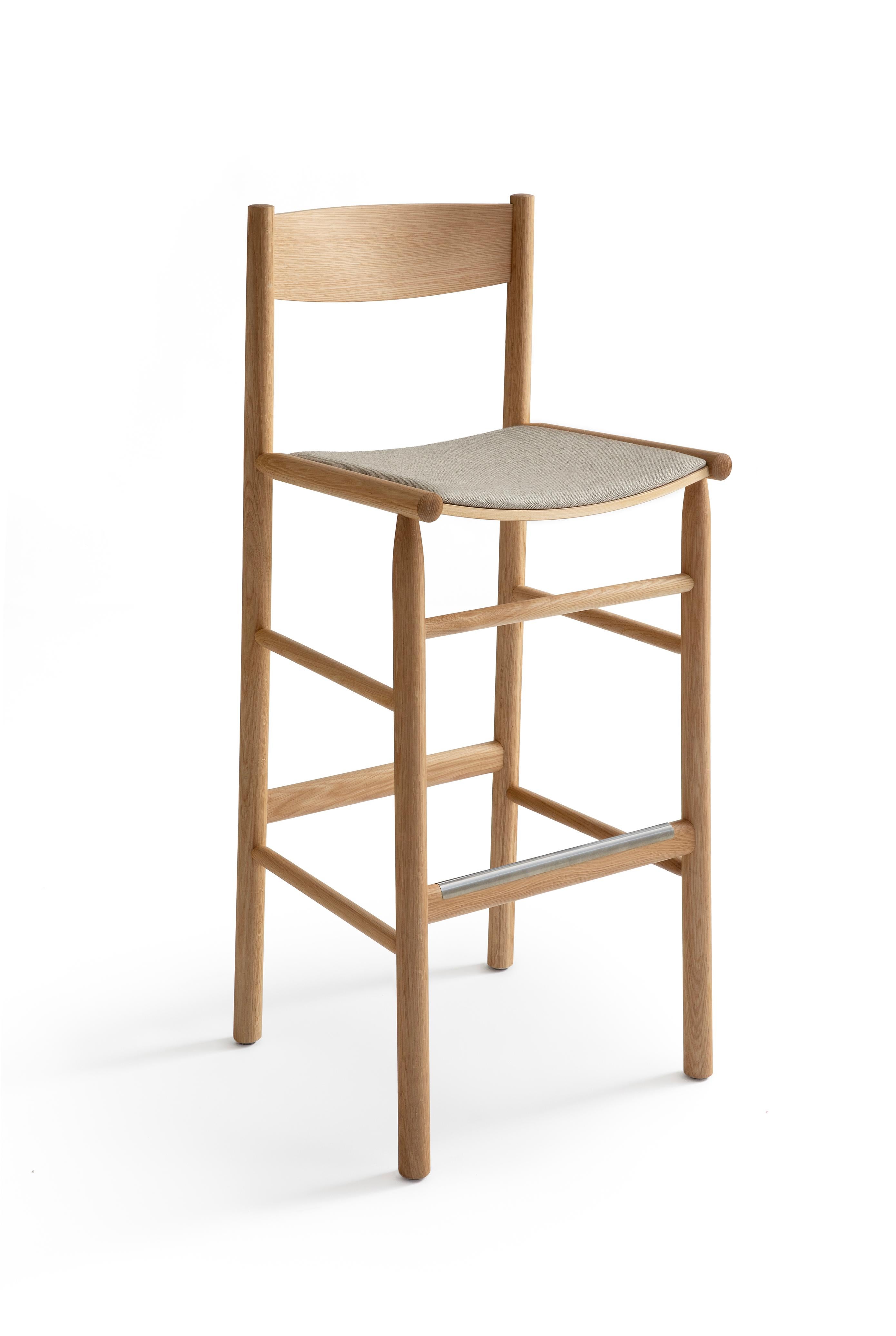 Akademia High Chair in Oak or Ash by Wesley Walters & Salla Luhtasela In New Condition For Sale In Fiskars, FI