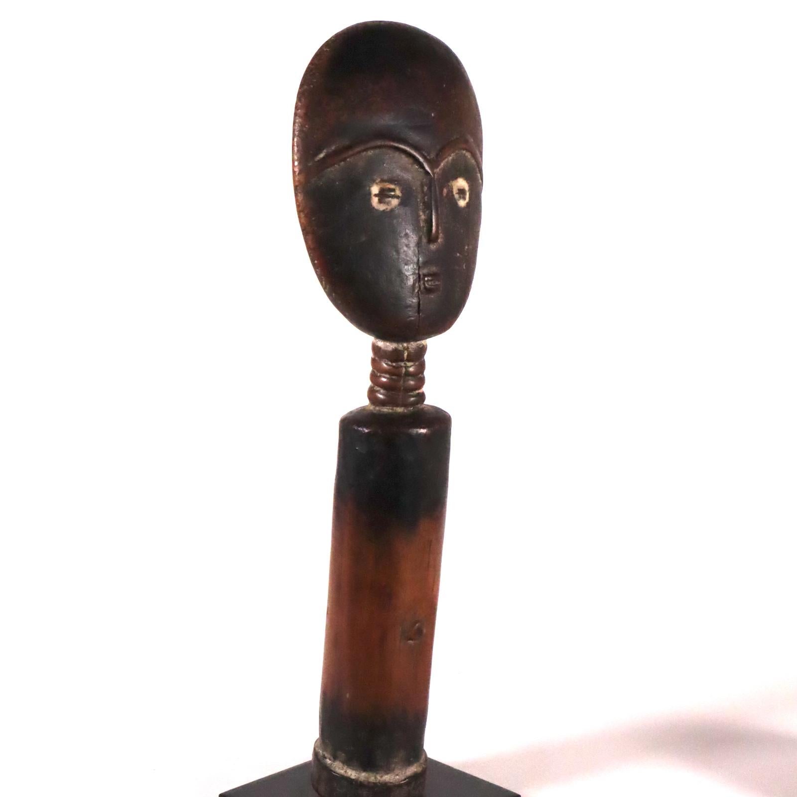 Akan Akuaba Fertility Doll Ghana Antique Traditional West African Art In Good Condition For Sale In Santa Fe, NM
