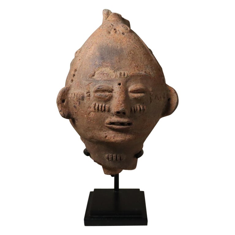 Akan Commemorative Portrait Ghana Terracotta with Patina Old African
