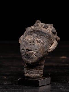Akan Terracotta Commemorative head of an ancestor Akan People, Ghana
