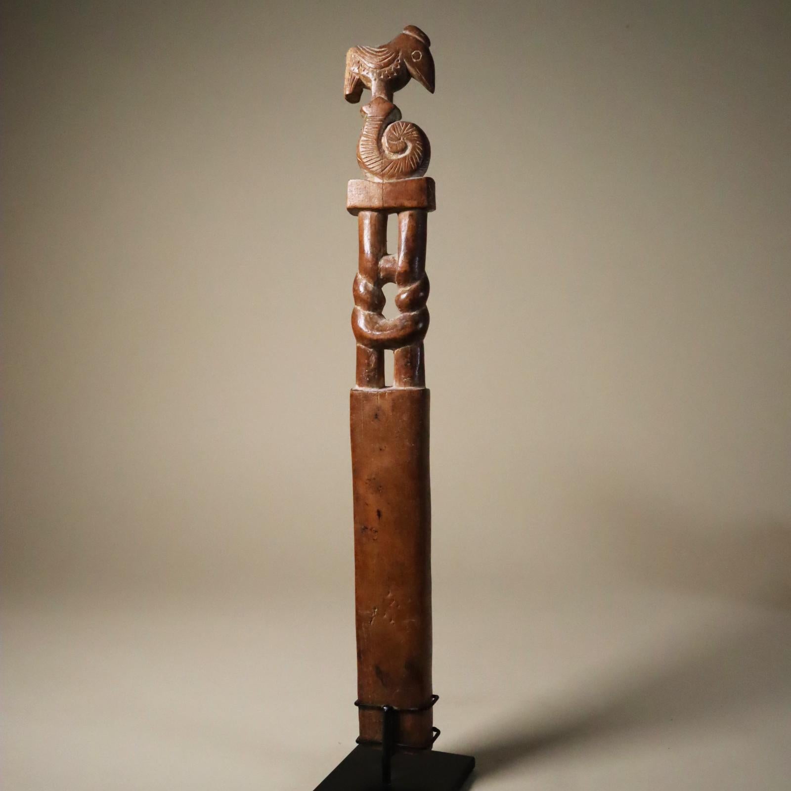 Ghanaian Akan Wand or Staff Ghana Traditional West African Tribal Art Symbol or Proverb For Sale