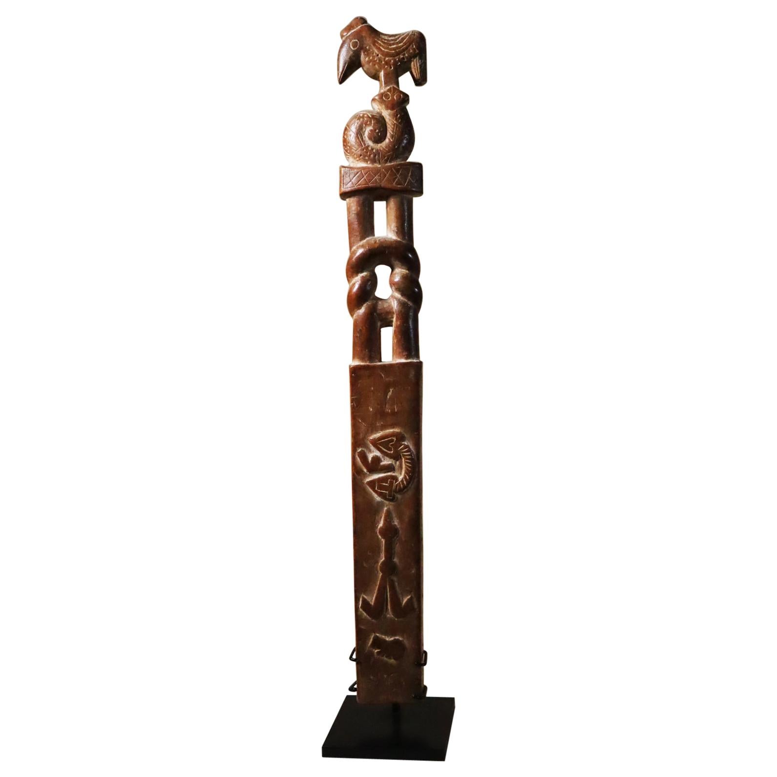 Akan Wand or Staff Ghana Traditional West African Tribal Art Symbol or Proverb For Sale