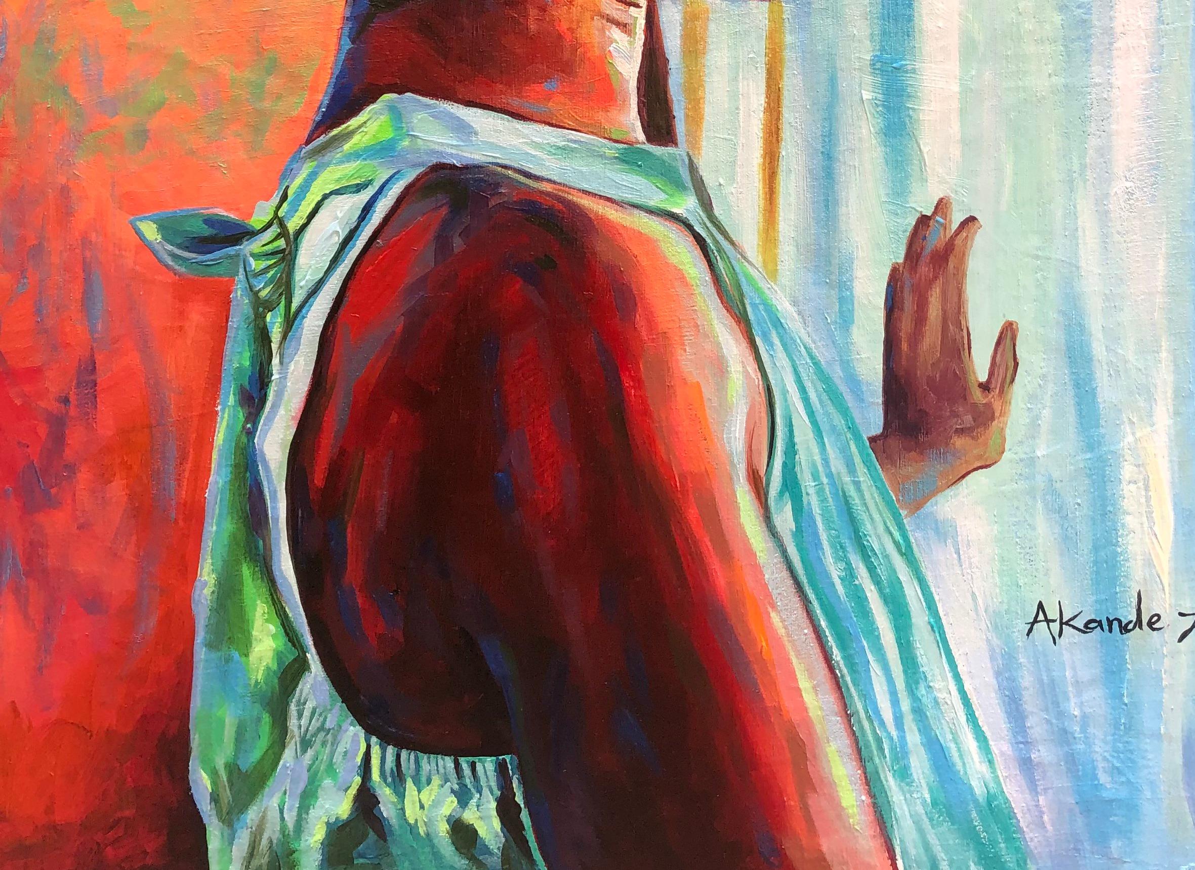 Mente piena - Painting Contemporaneo di Akande John