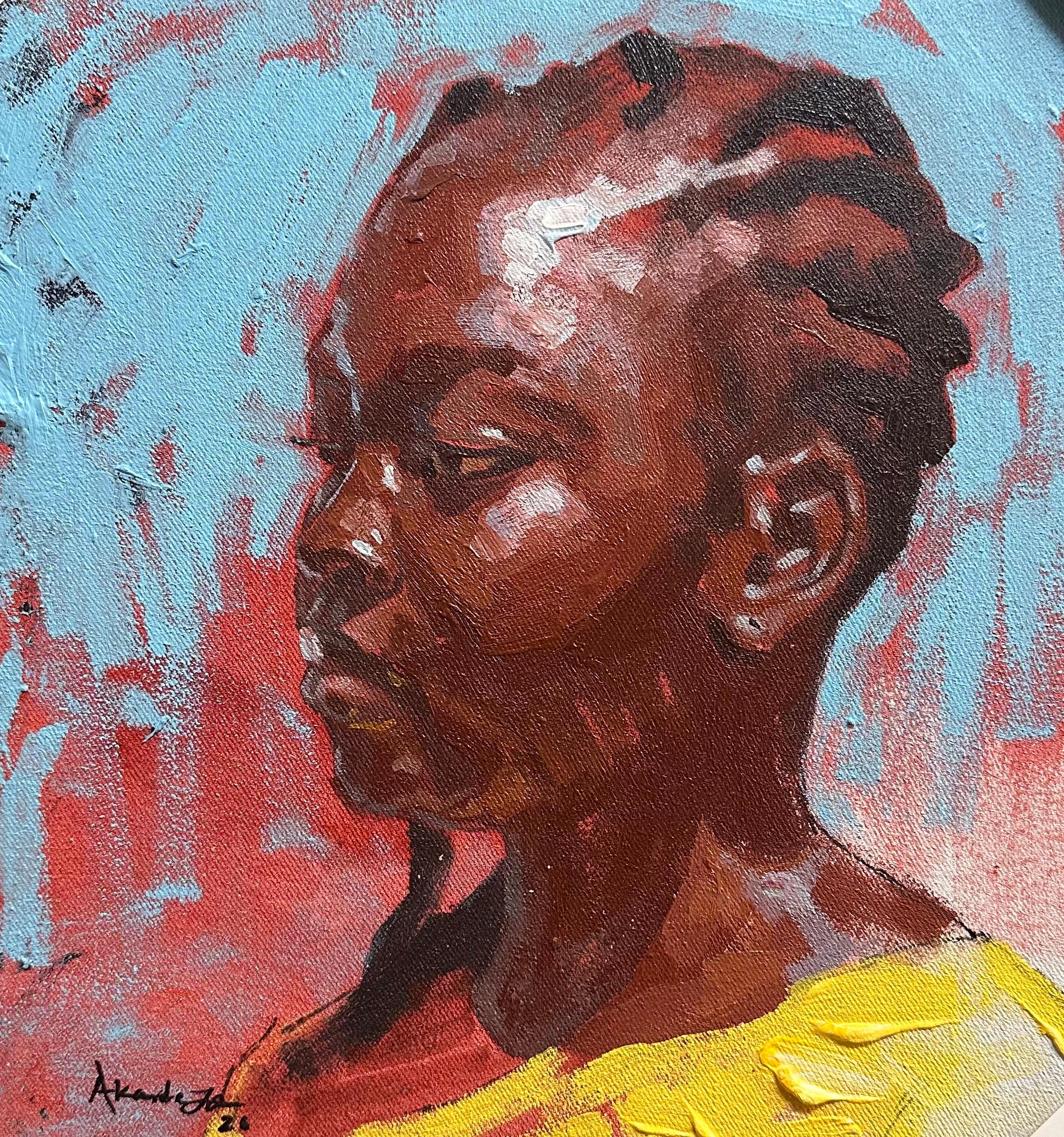 Akande John Portrait Painting - Omo Emiyan (Canvas of Emotion) 8 - 21st Century, Contemporary, Portrait, Modern