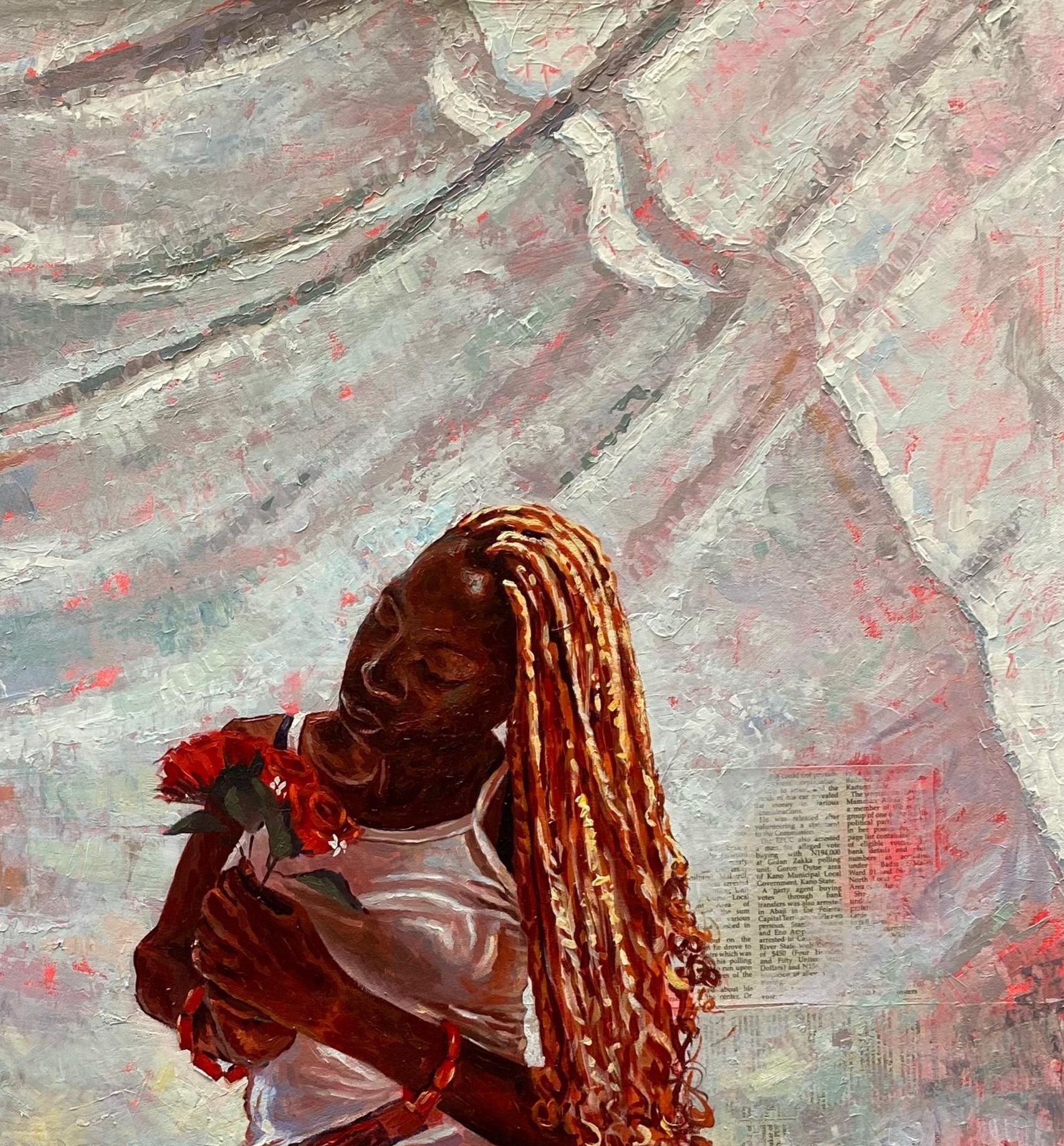 Solicitude III - Expressionist Painting by Akande John