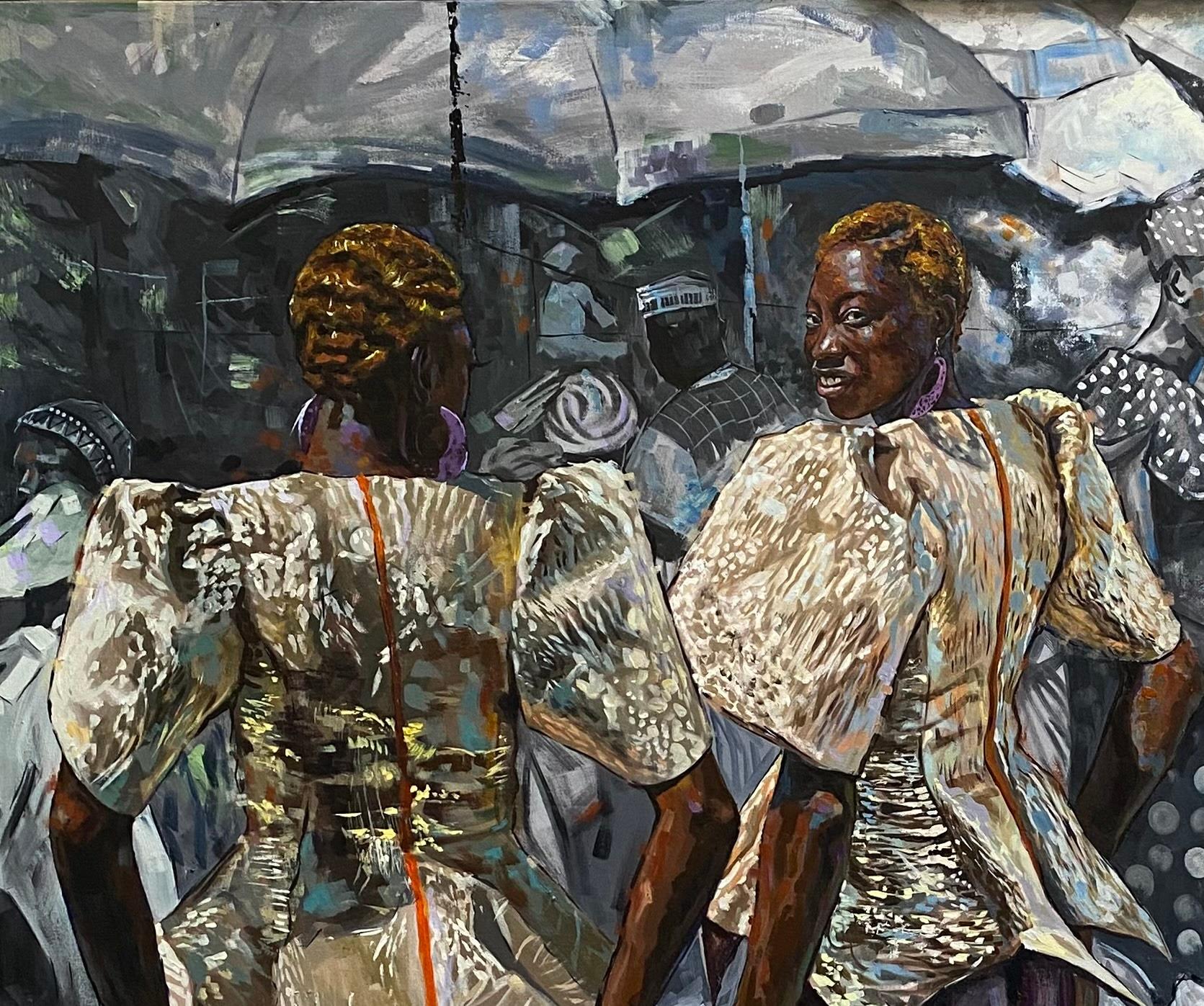 Vigorous Mompreneur - Painting by Akande John