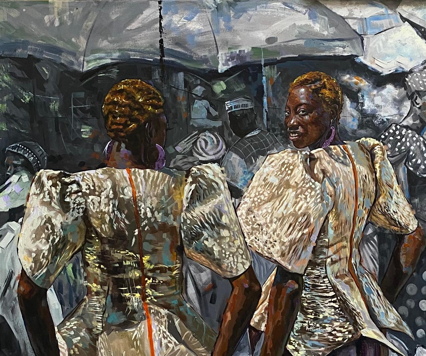 Mamá emprendedora vigorosa - Painting de Akande John