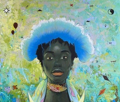 My Celestial Gaze - 21st Century, Contemporary, Surrealism, African Nature Woman
