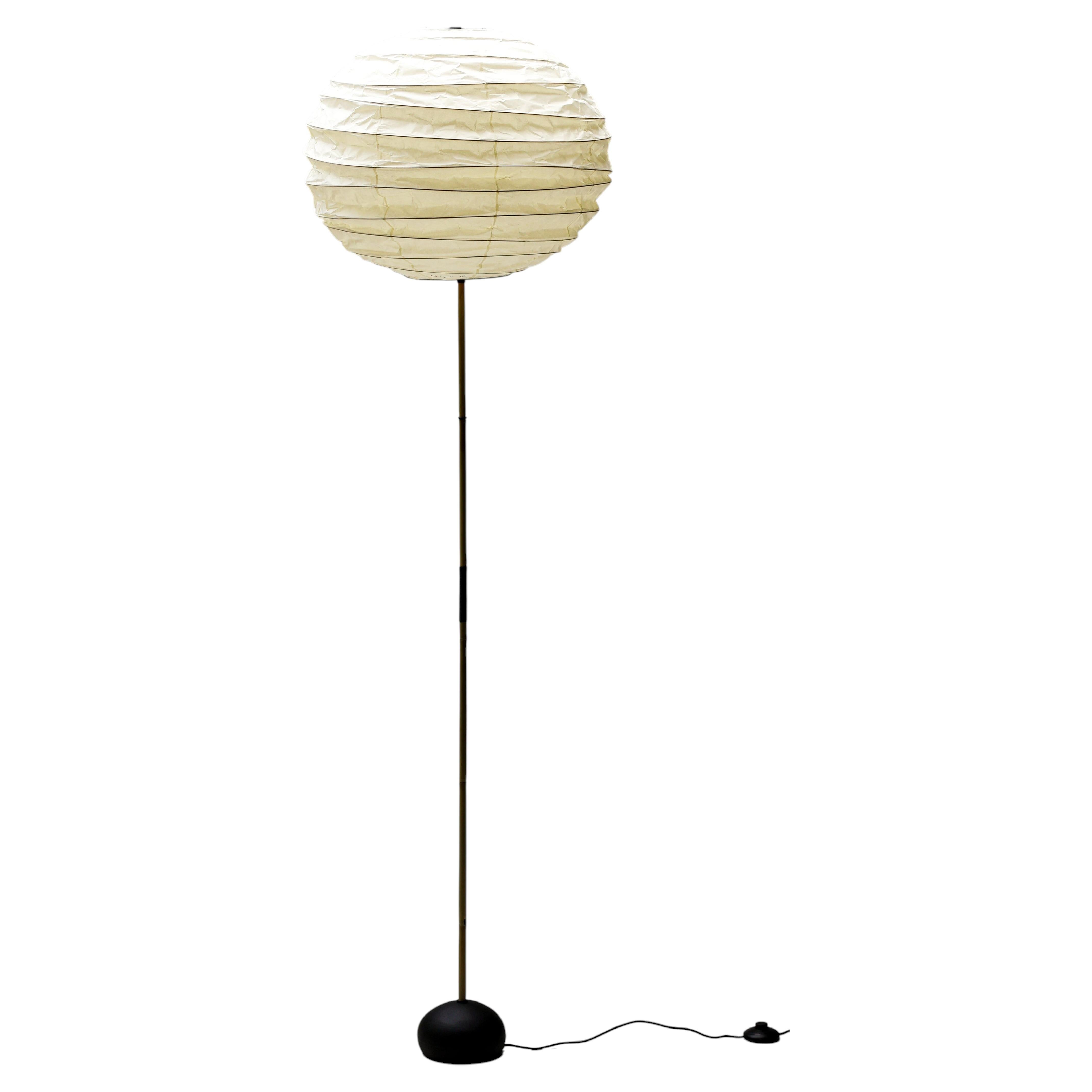 How do I assemble a Noguchi paper lantern floor lamp?