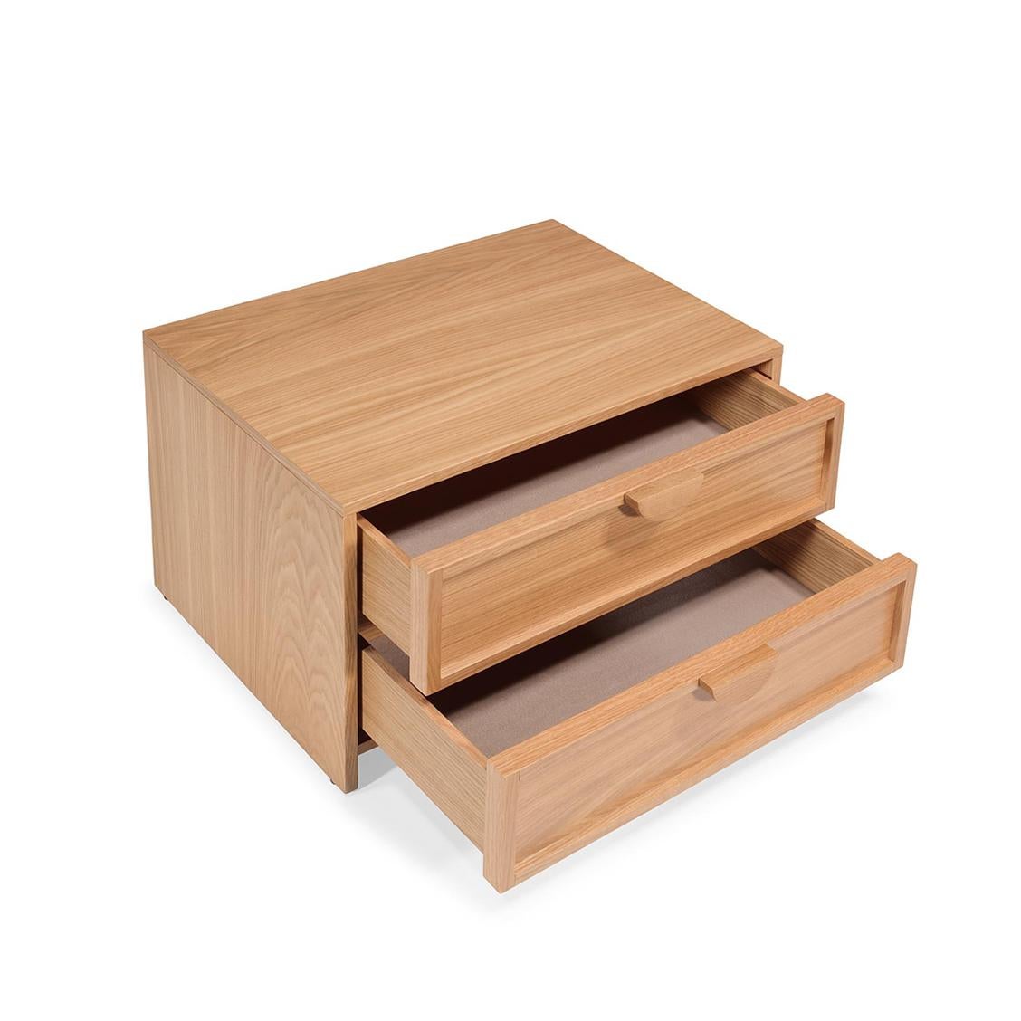 Contemporary Akari nightstand - Modern Oak Nightstand with Minimalist Design For Sale