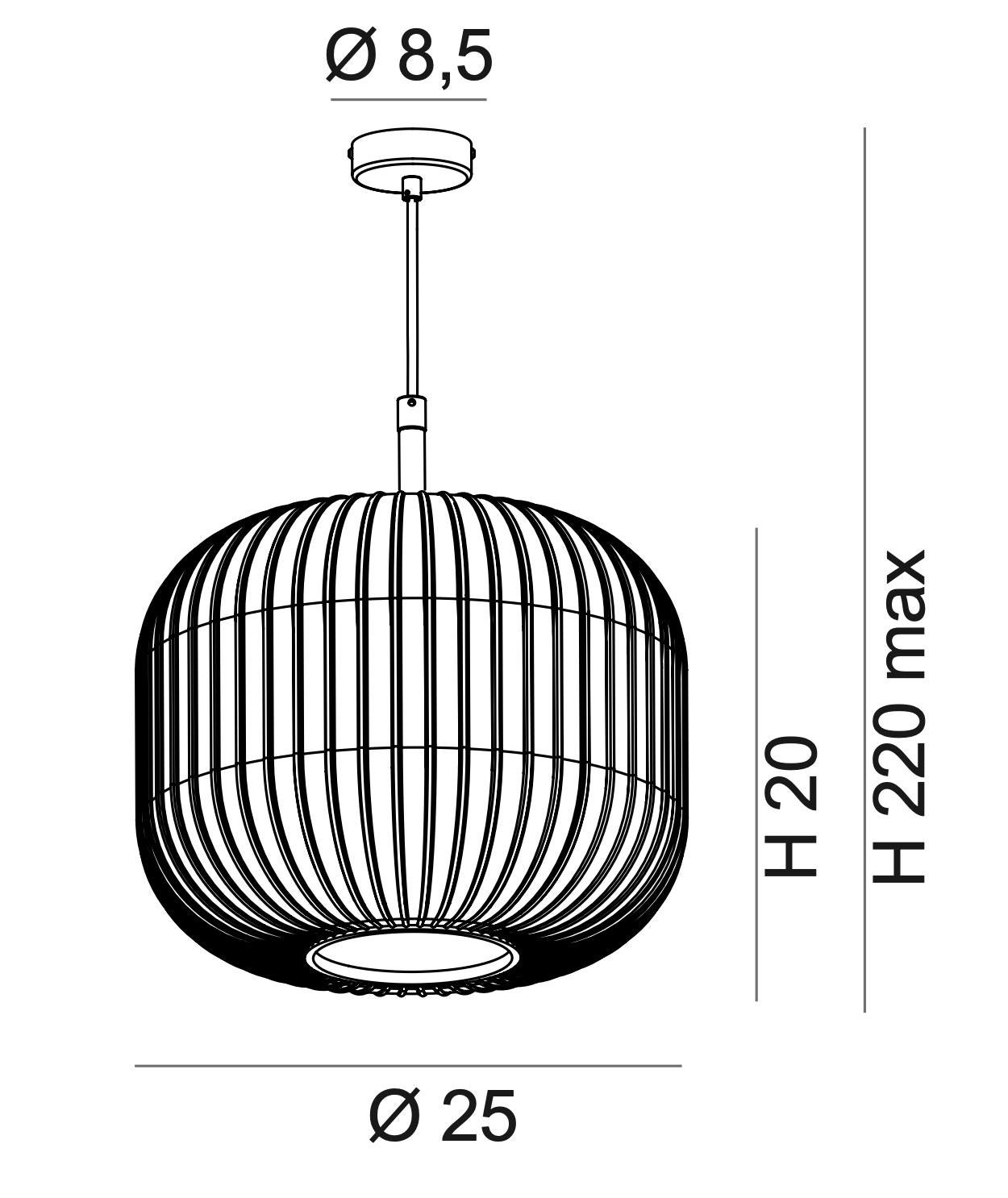 Akari-Pendelleuchte von Fabio Ltd (Moderne) im Angebot