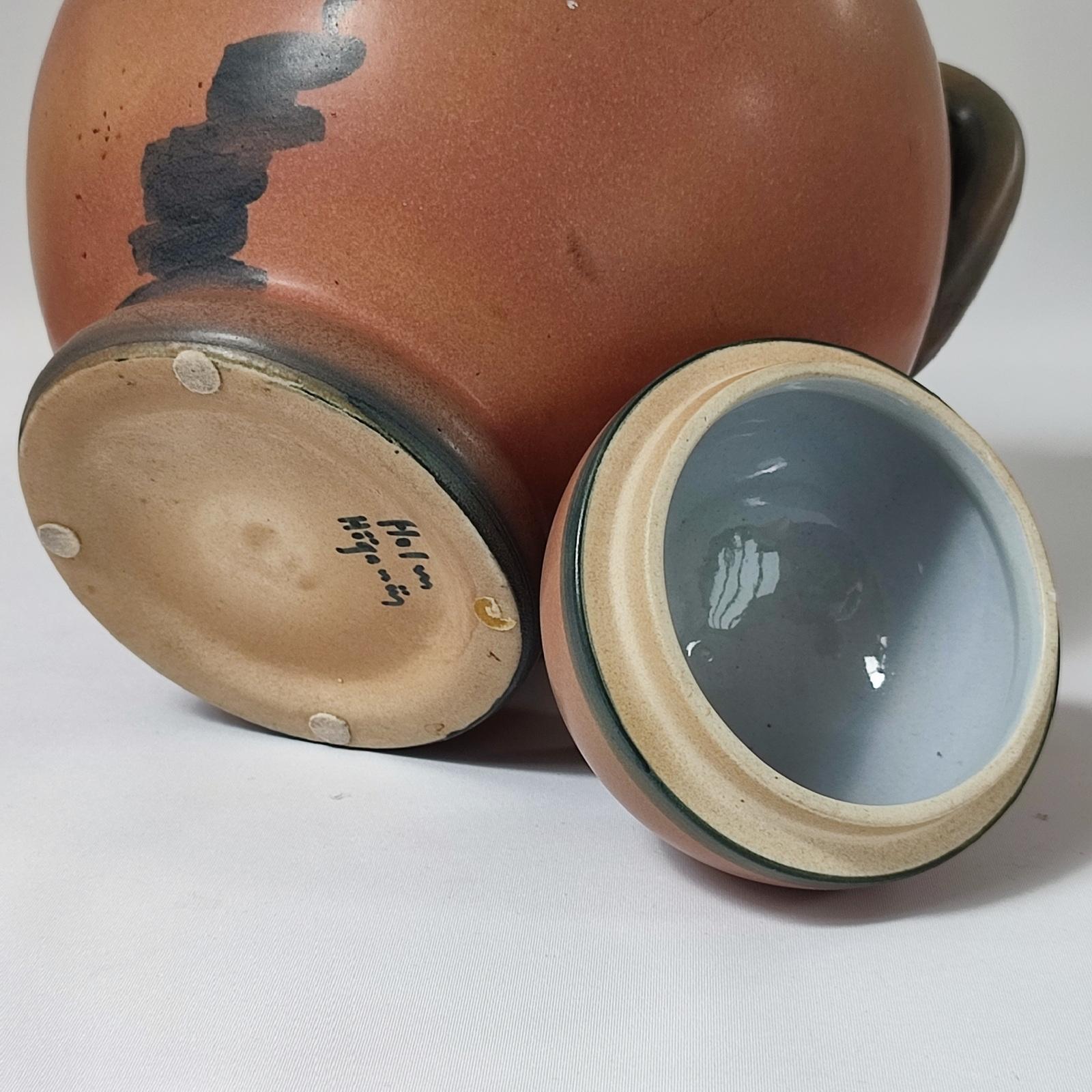 Grande urne en céramique Art Déco avec couvercle de Ake Holm, Hoganas  en vente 4