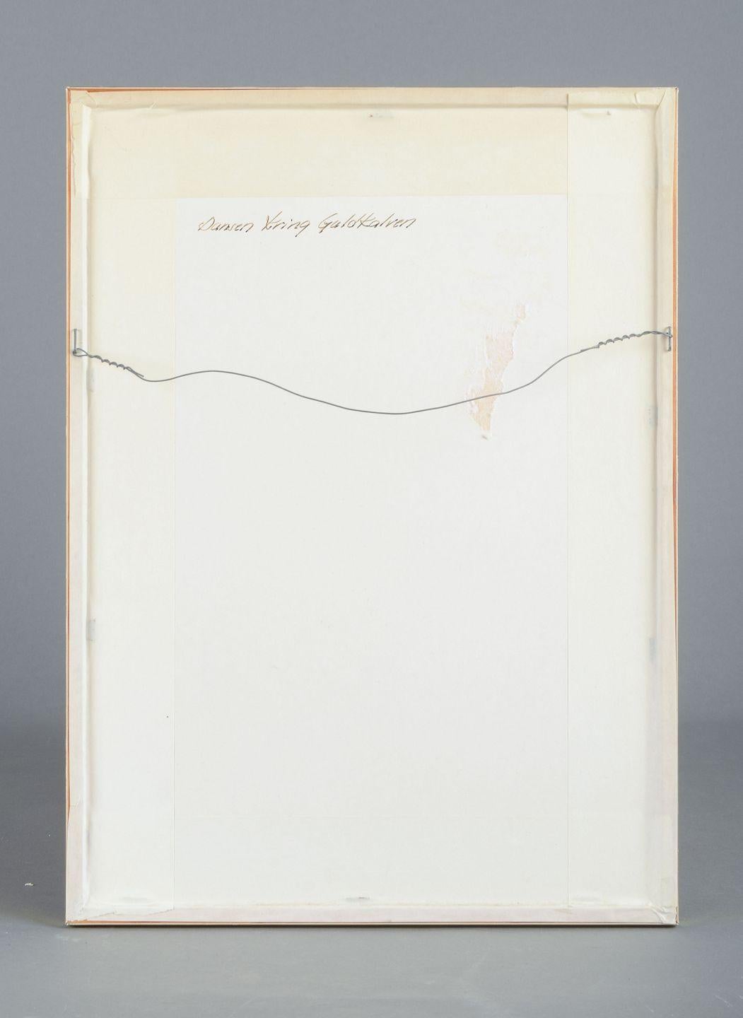 Fine XX secolo Åke Holm, Svezia. Xilografia in bianco e nero con tre figure stilizzate. 1970s in vendita