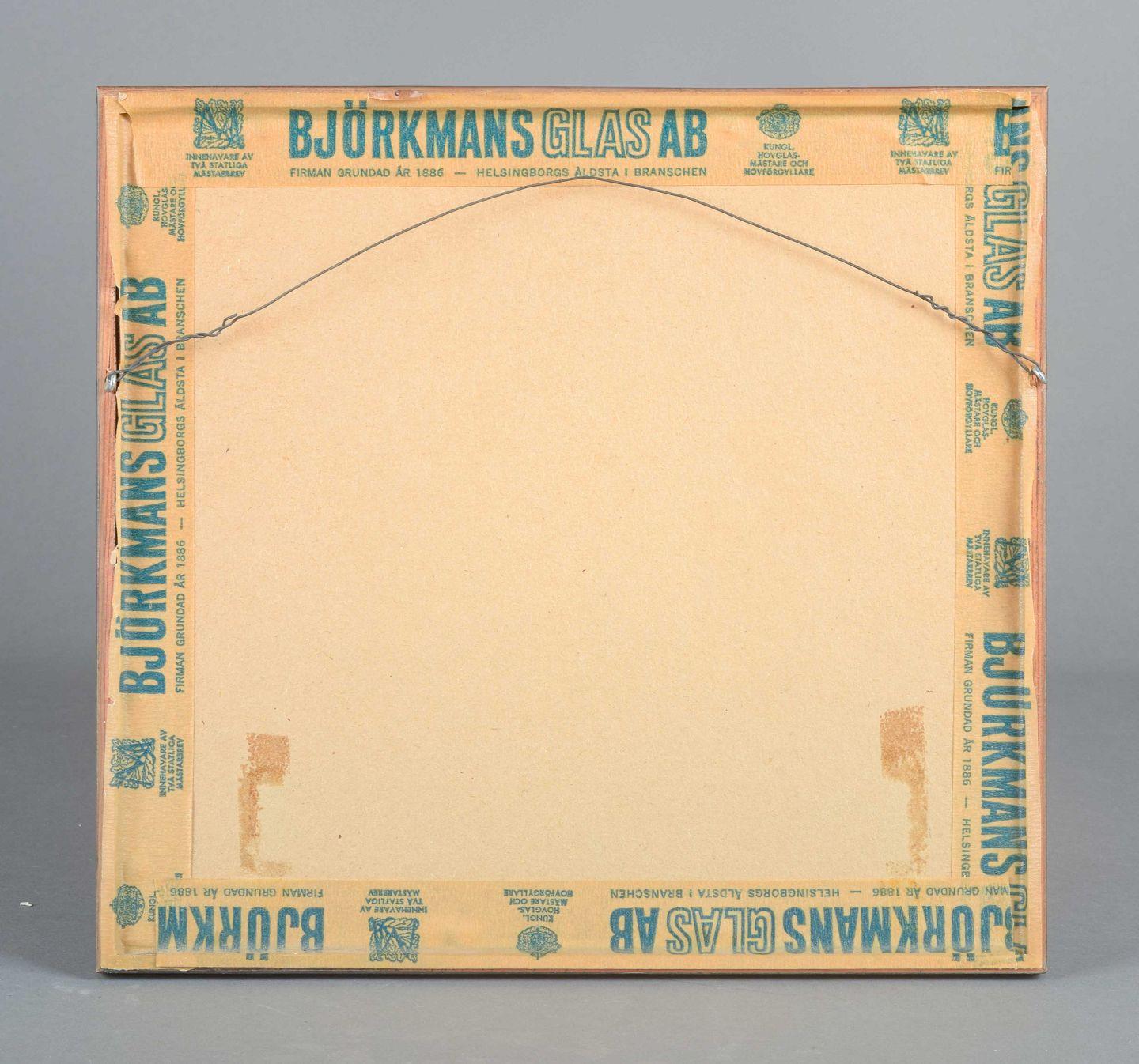 Fin du 20e siècle Åke Holm, Suède. Gravure sur bois sur papier. DEN dans la fosse aux lions, années 1970. en vente