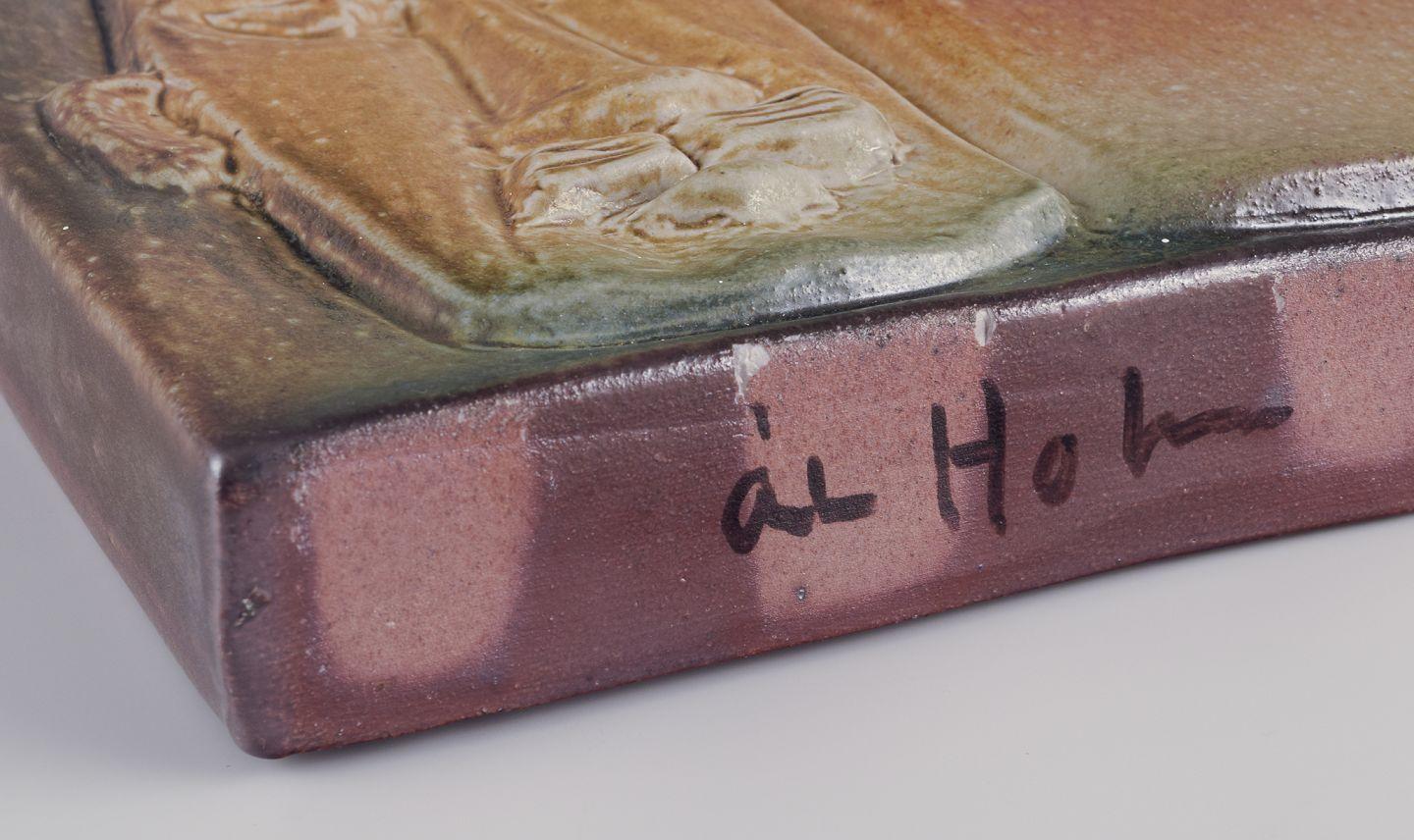 Åke Holm, ceramista sueco. Estudio propio. Relieve mural único en terracota. Sueco en venta