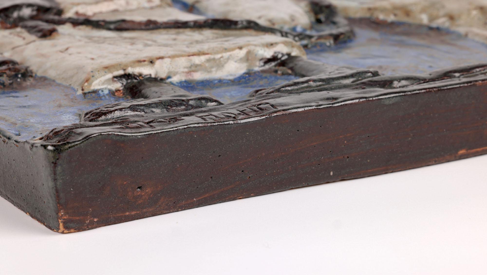 Targa da parete in ceramica di Åke Holm, uomo svedese di Höganäs con asino in vendita 1
