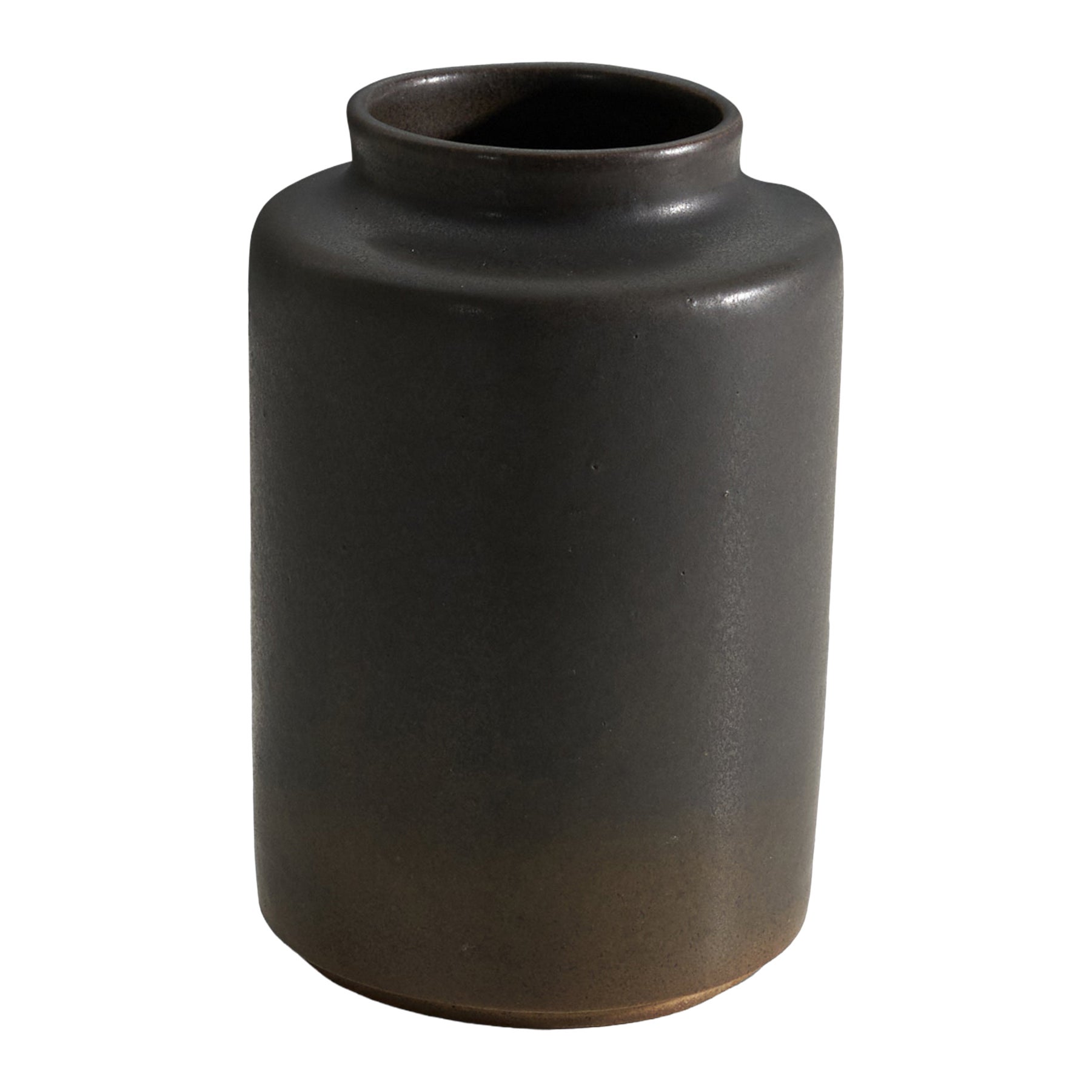 Åke Holm, Vaso, Gres smaltato grigio e marrone, Svezia, anni '60 ca.