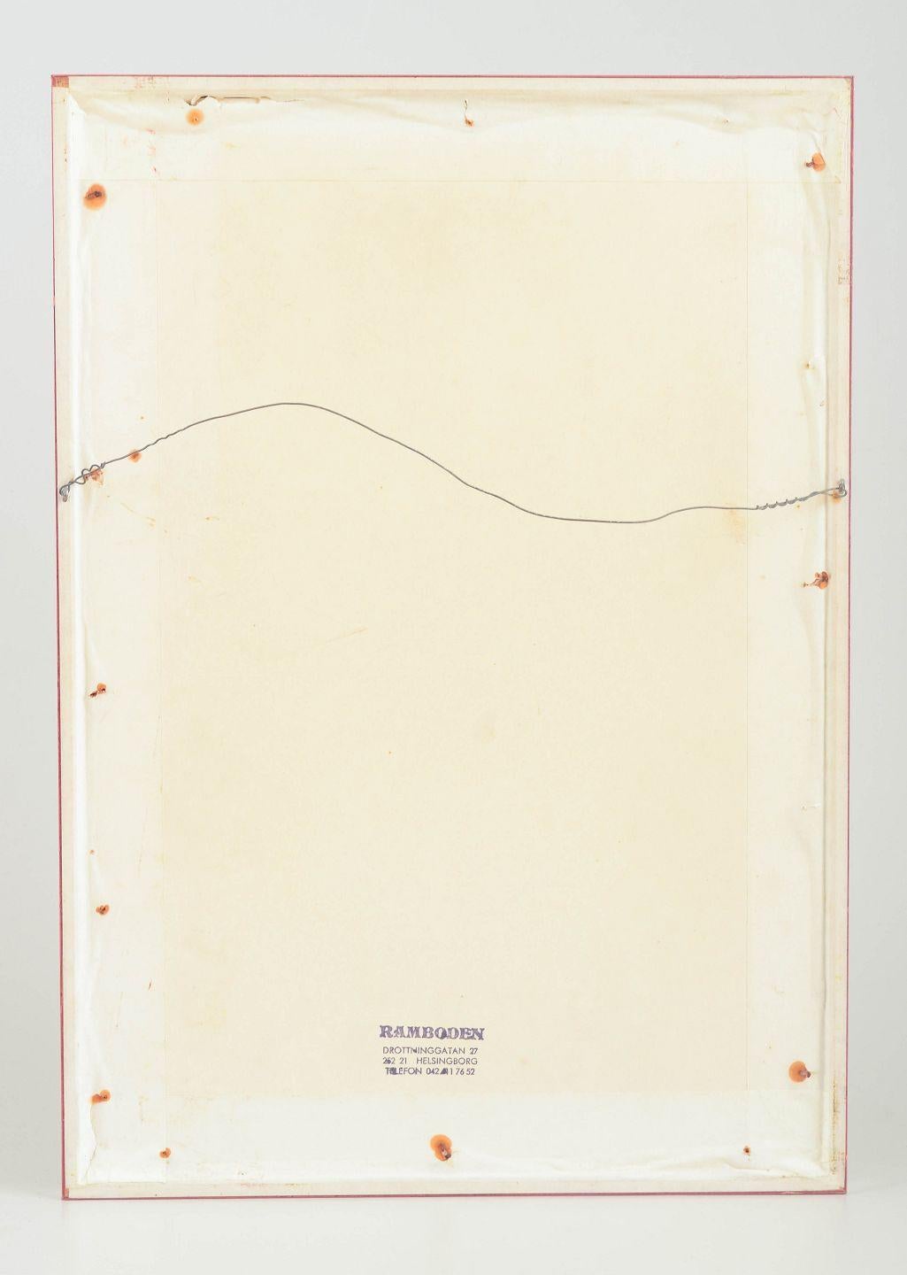 XX secolo Åke Holm. Xilografia su carta. Composizione con due figure astratte. in vendita