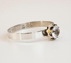 Åke Lindström for Bengt Hallberg, Sterling Silver Crystal Bangle Sweden 1968