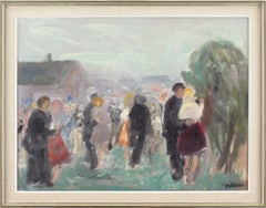 Åke Wickstrom, Dance, Mid-Century Oil Painting