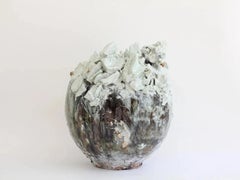 Large Moon Jar Sculpture, Contemporary Ceramic, 50 x 46 cm, 2024