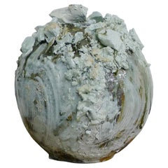 Akiko Hirai, Large Ceramic Moon Jar, 43cm high