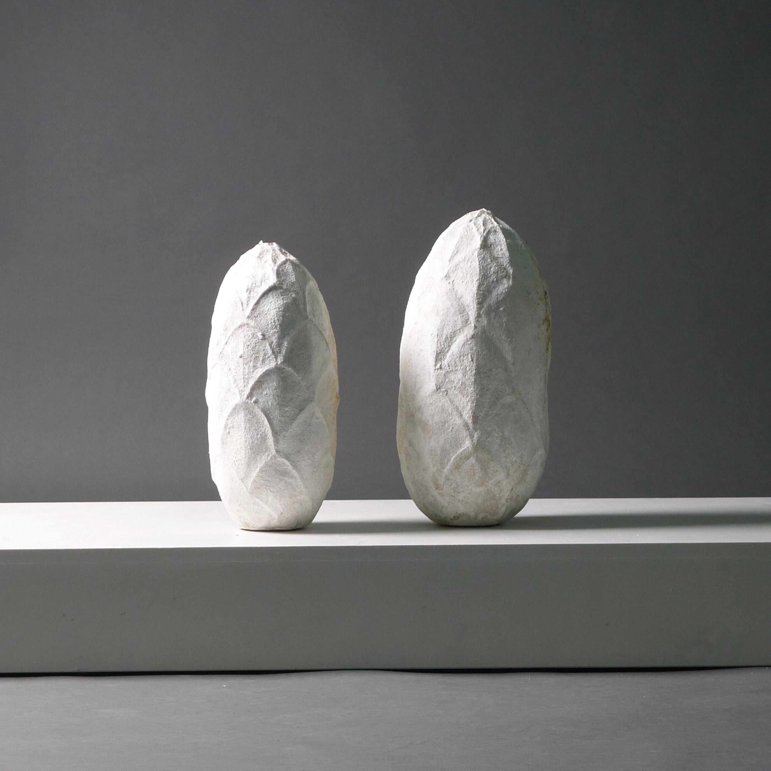 British Akiko Hirai, Two Ceramic Cocoon Vessels For Sale