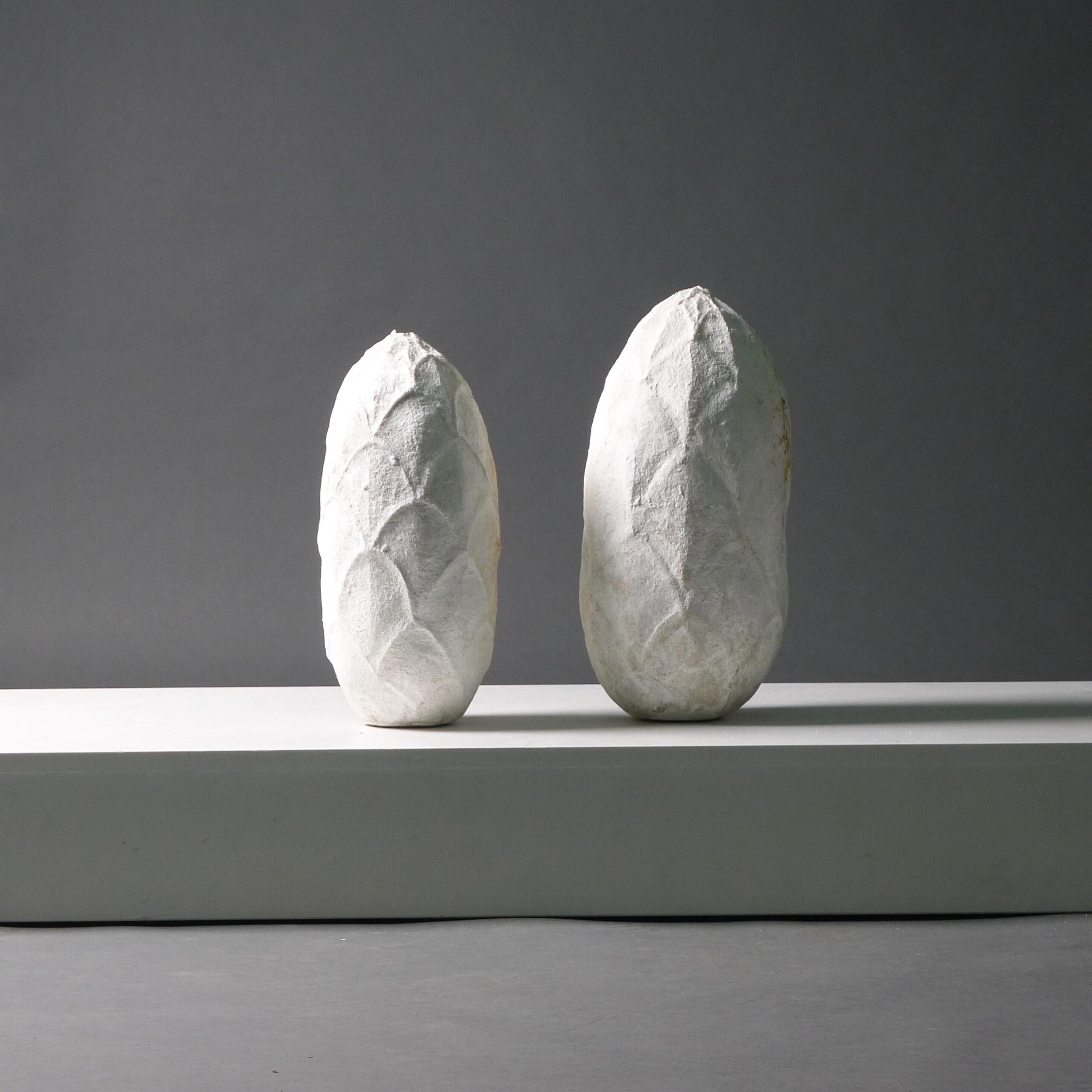 Akiko Hirai, Two Ceramic Cocoon Vessels In Excellent Condition For Sale In Wargrave, Berkshire