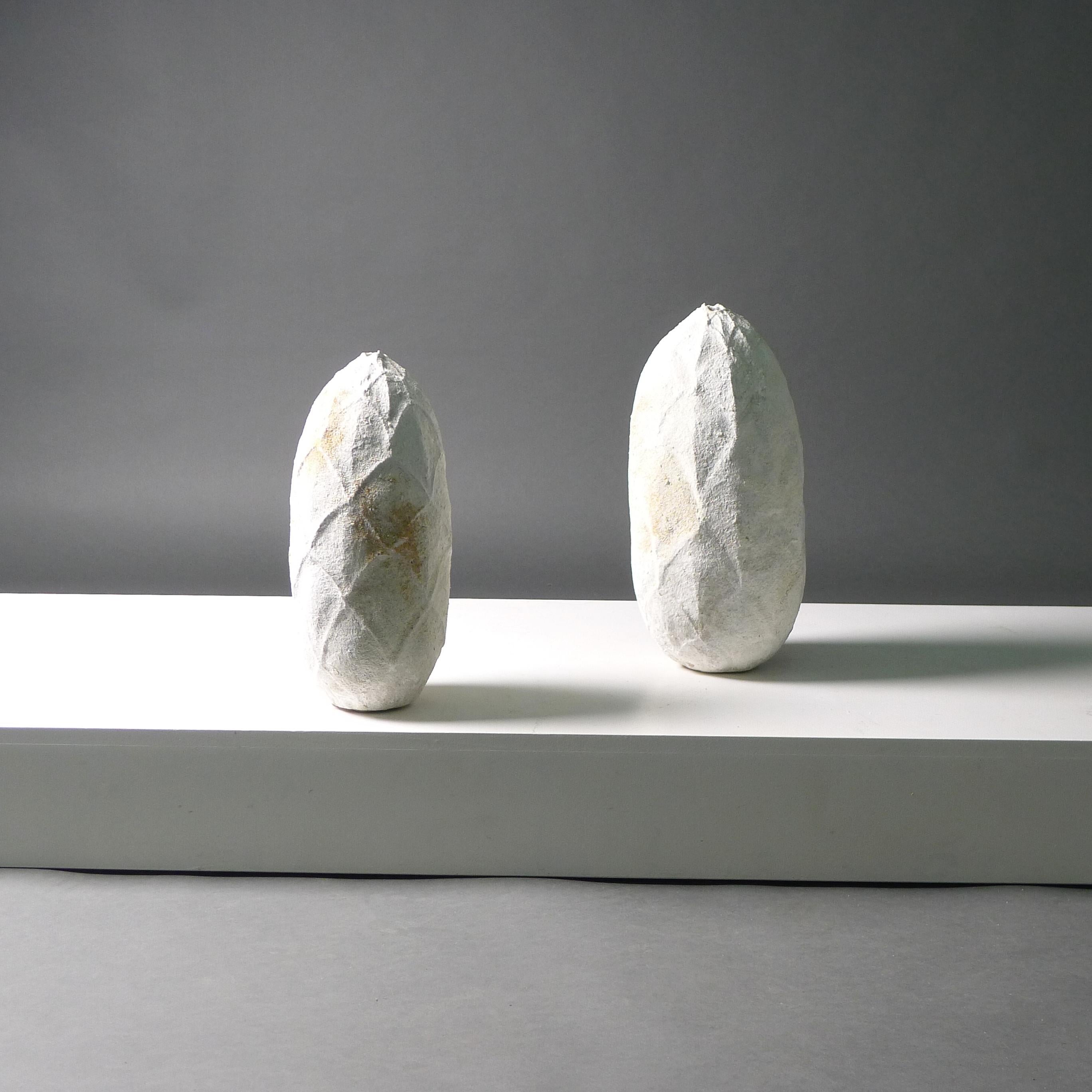 Akiko Hirai, Two Ceramic Cocoon Vessels For Sale 1